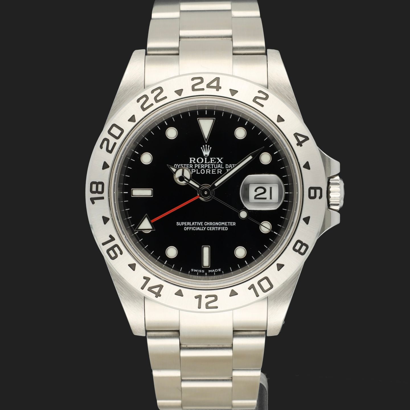 Rolex Explorer II 16570 (2003) - Black dial 40 mm Steel case (2/8)