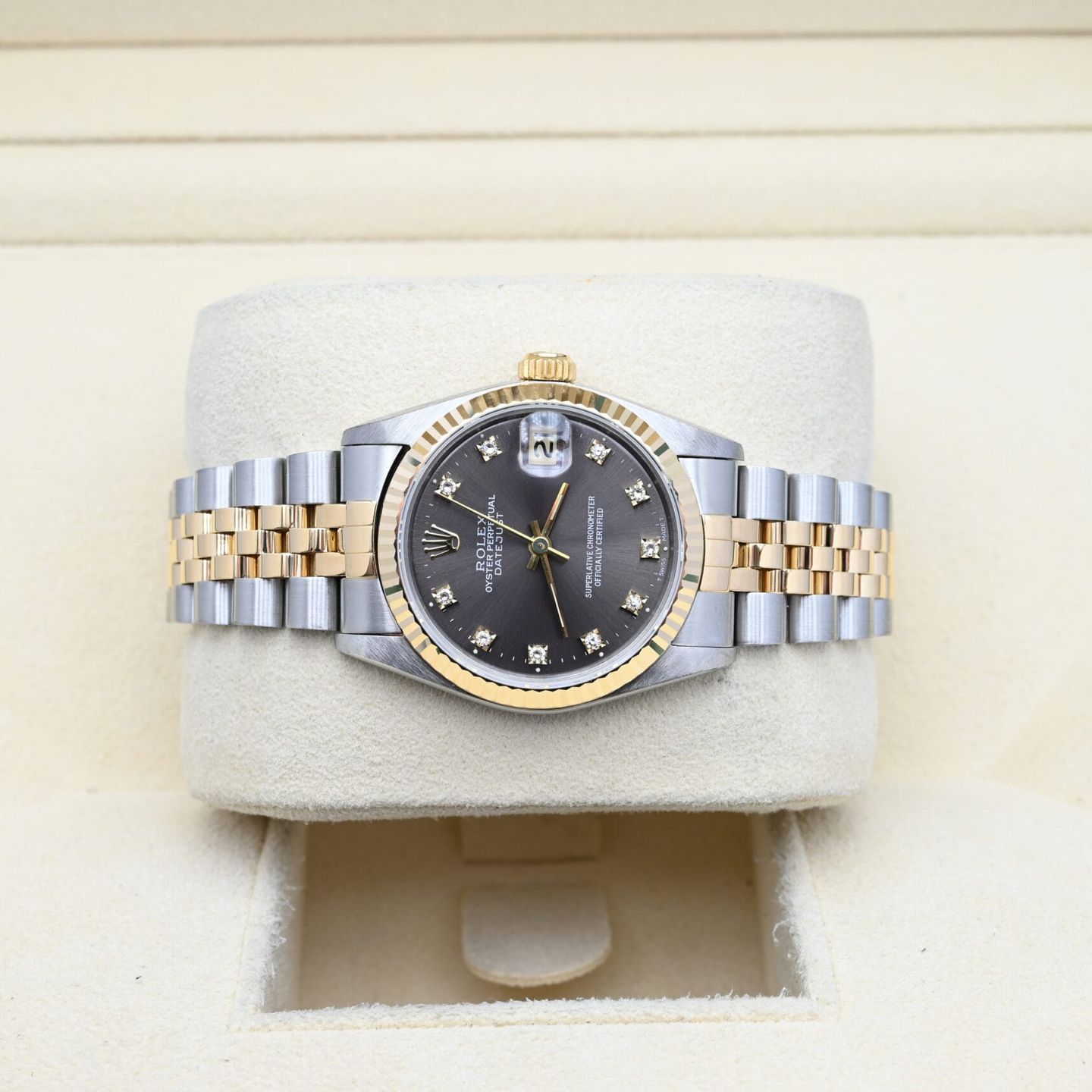 Rolex Datejust 31 68273 (1994) - Blue dial 31 mm Gold/Steel case (5/7)
