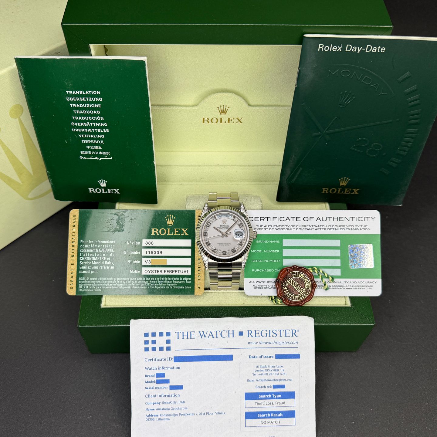 Rolex Day-Date 36 118339 (2009) - 36mm Witgoud (3/8)