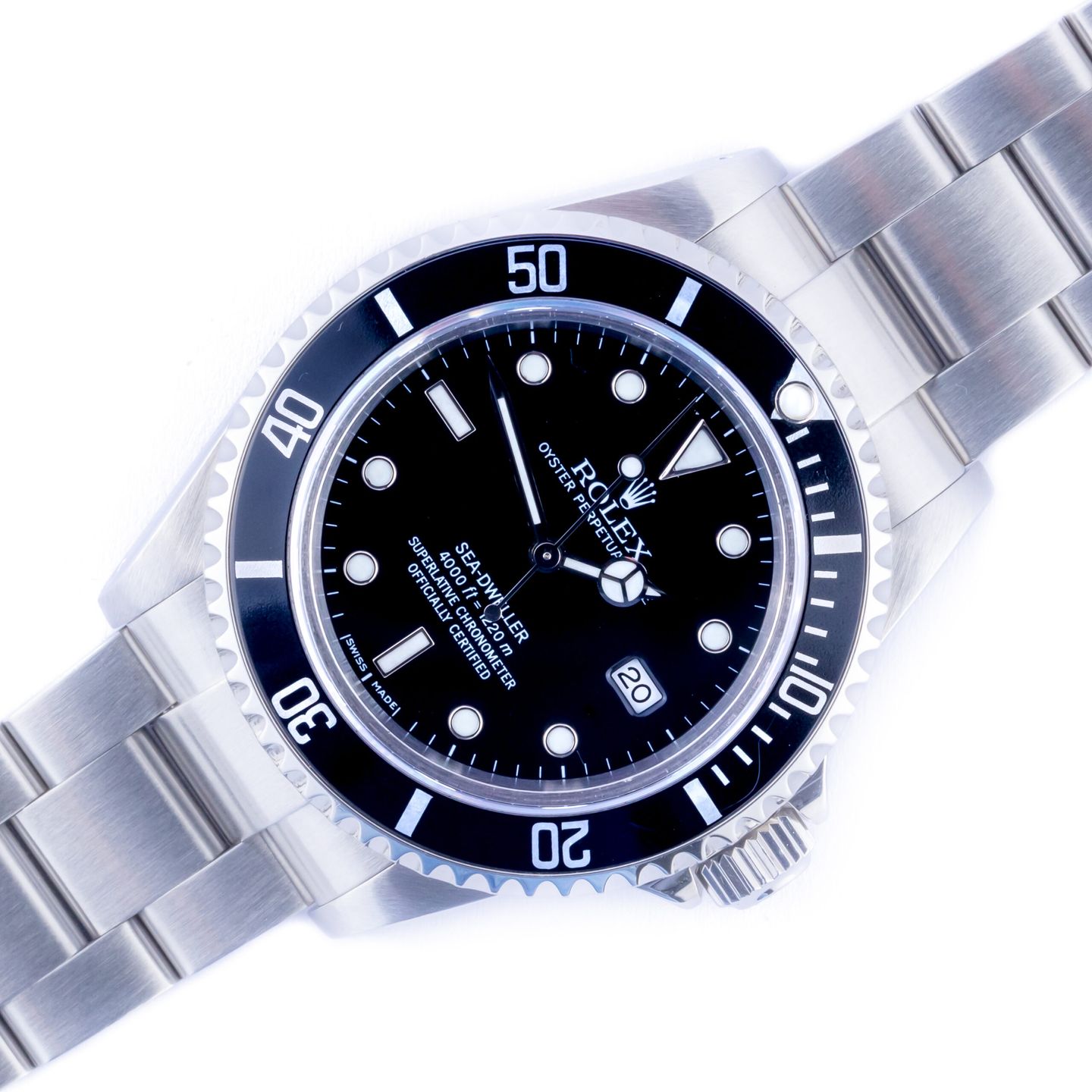 Rolex Sea-Dweller 4000 16600 (2001) - Zwart wijzerplaat 40mm Staal (1/8)