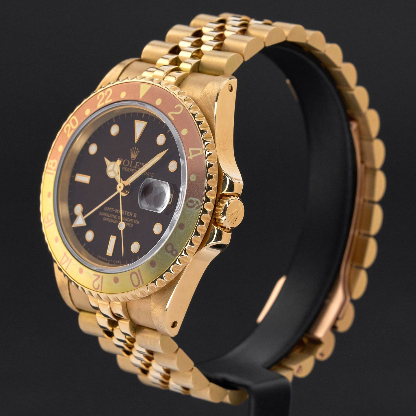 Rolex GMT-Master II 16718 (1991) - Bruin wijzerplaat 40mm Geelgoud (4/8)