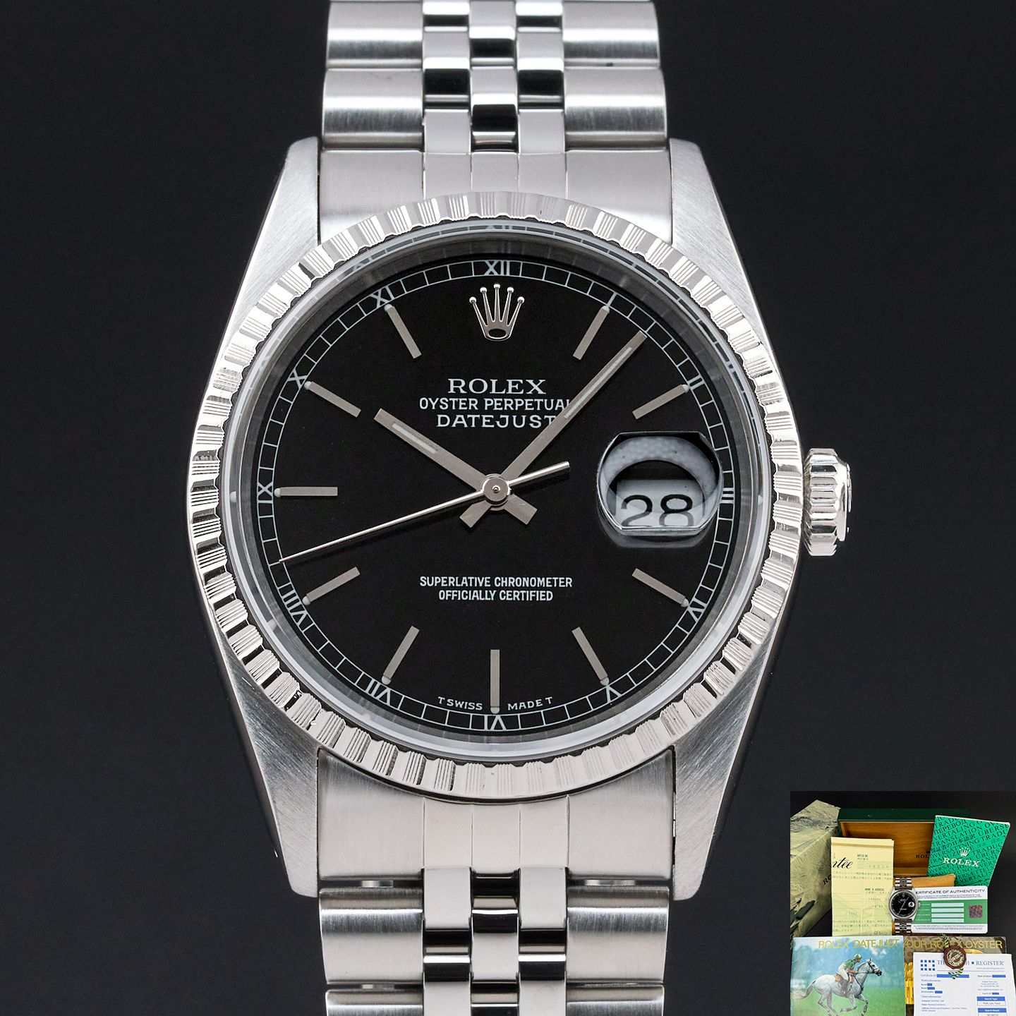 Rolex Datejust 36 16220 (1991) - 36mm Staal (1/8)