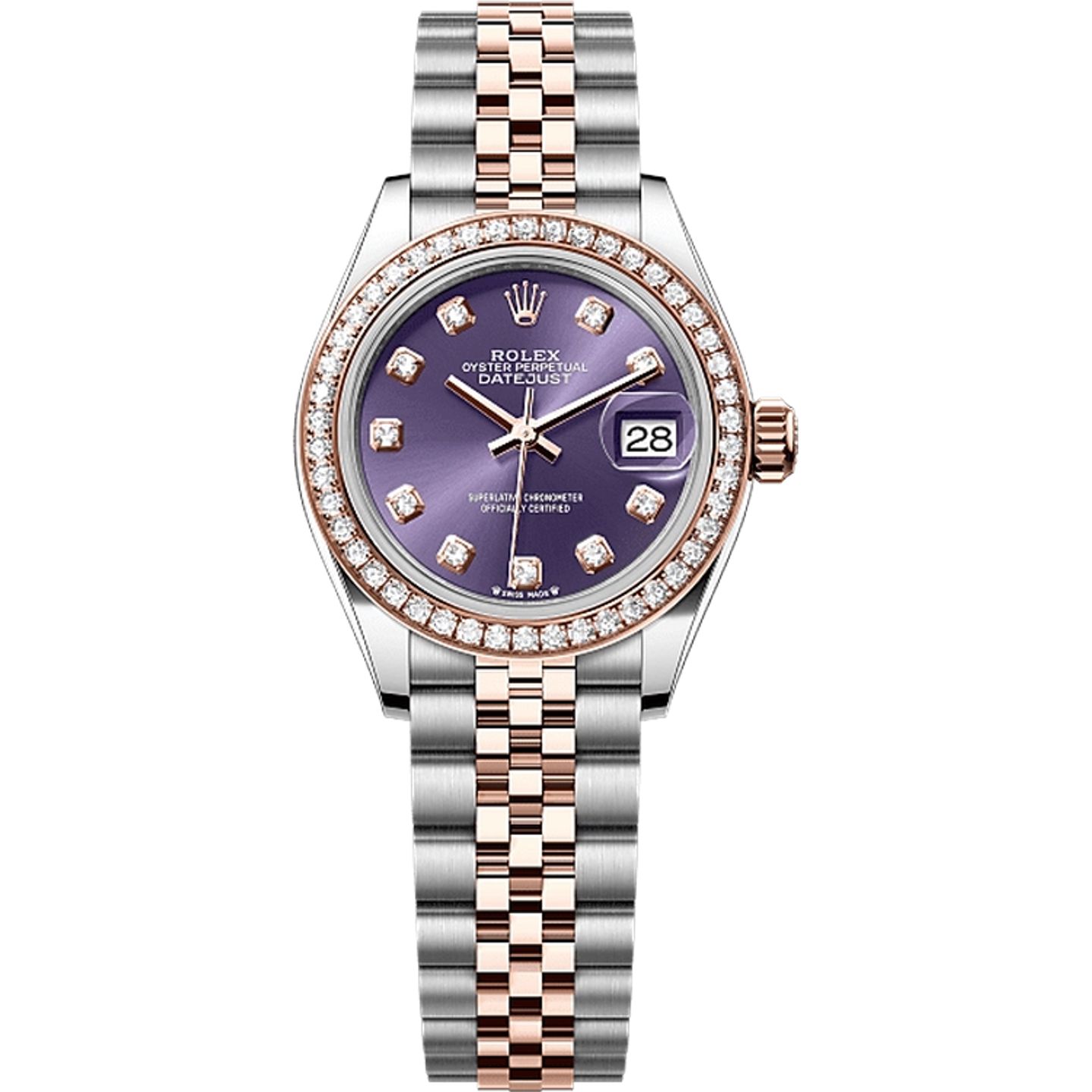 Rolex Lady-Datejust 279381RBR (2025) - Purple dial 28 mm Steel case (1/1)