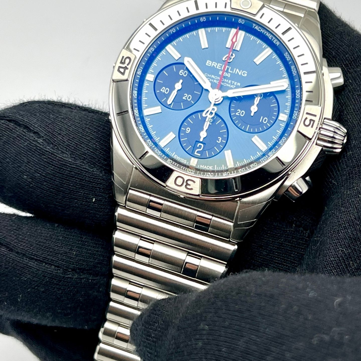 Breitling Chronomat AB0134101C1A1 (2021) - Blauw wijzerplaat 42mm Staal (3/8)