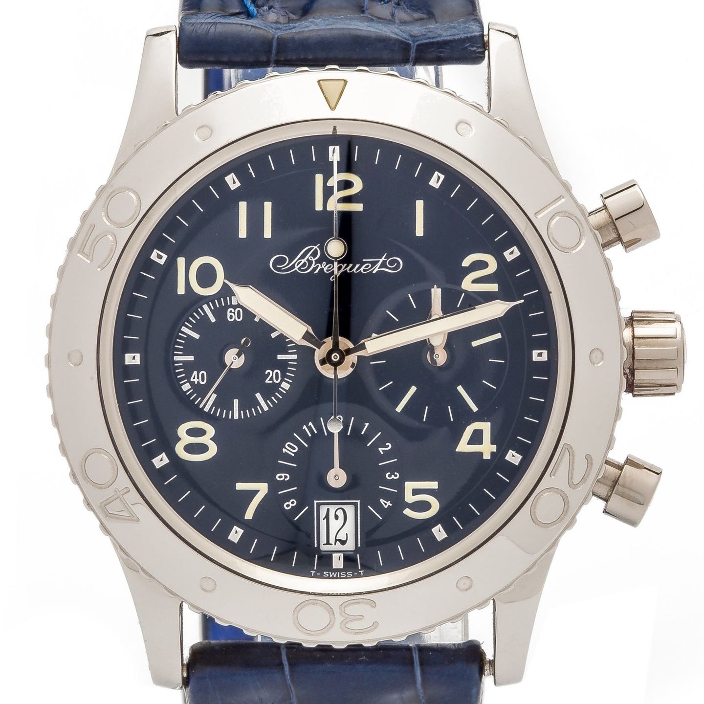 Breguet Type XX - XXI - XXII 3820 (Unknown (random serial)) - Blue dial 39 mm Platinum case (1/5)