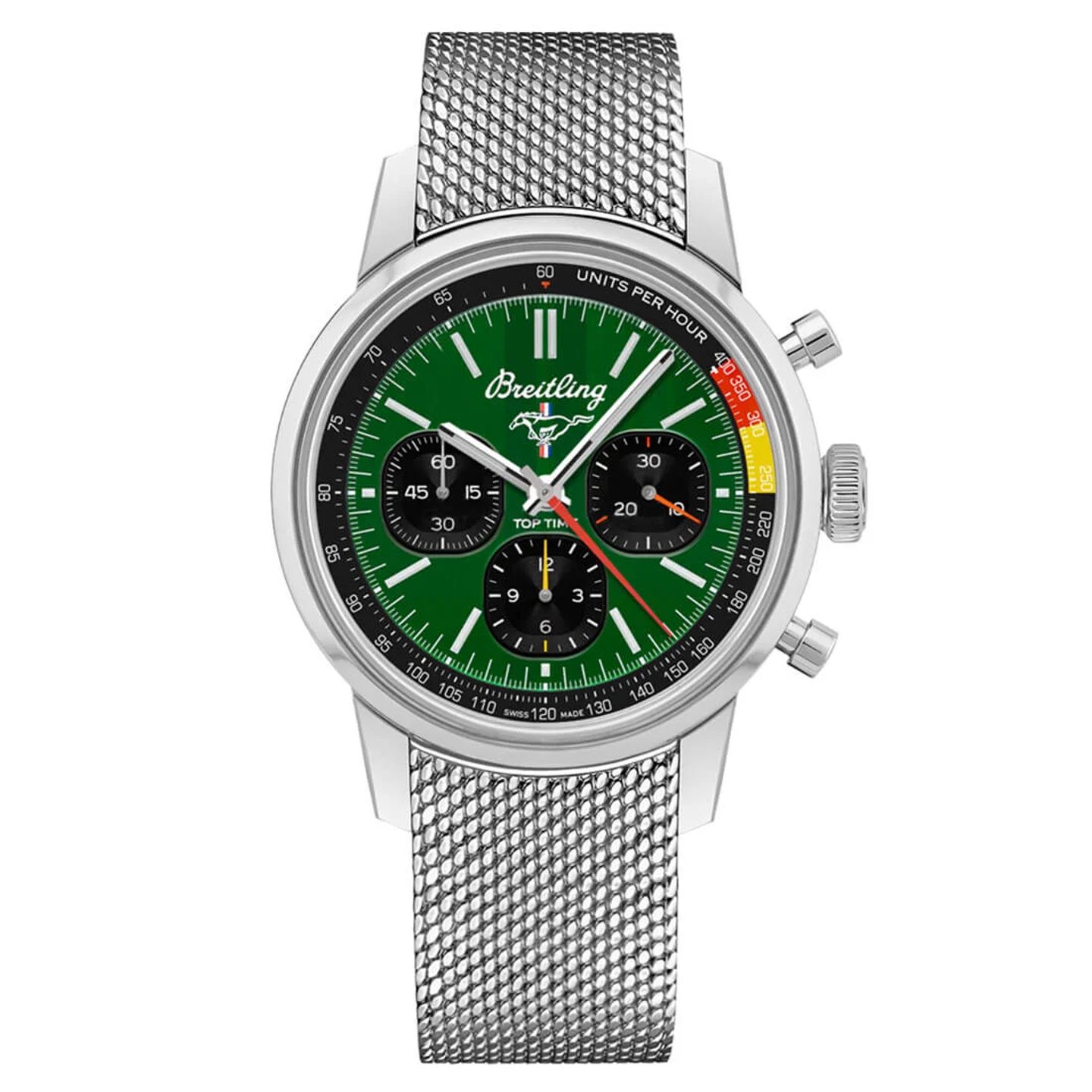 Breitling Top Time AB01762A1L1A1 (2024) - Groen wijzerplaat 41mm Staal (3/3)