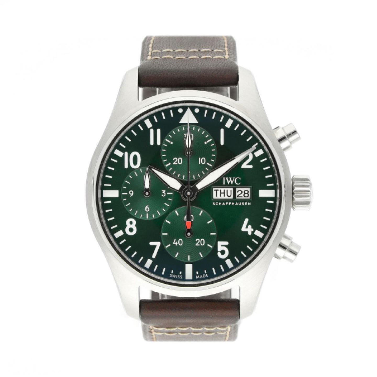 IWC Pilot Chronograph IW388103 (2021) - Groen wijzerplaat 41mm Staal (1/5)