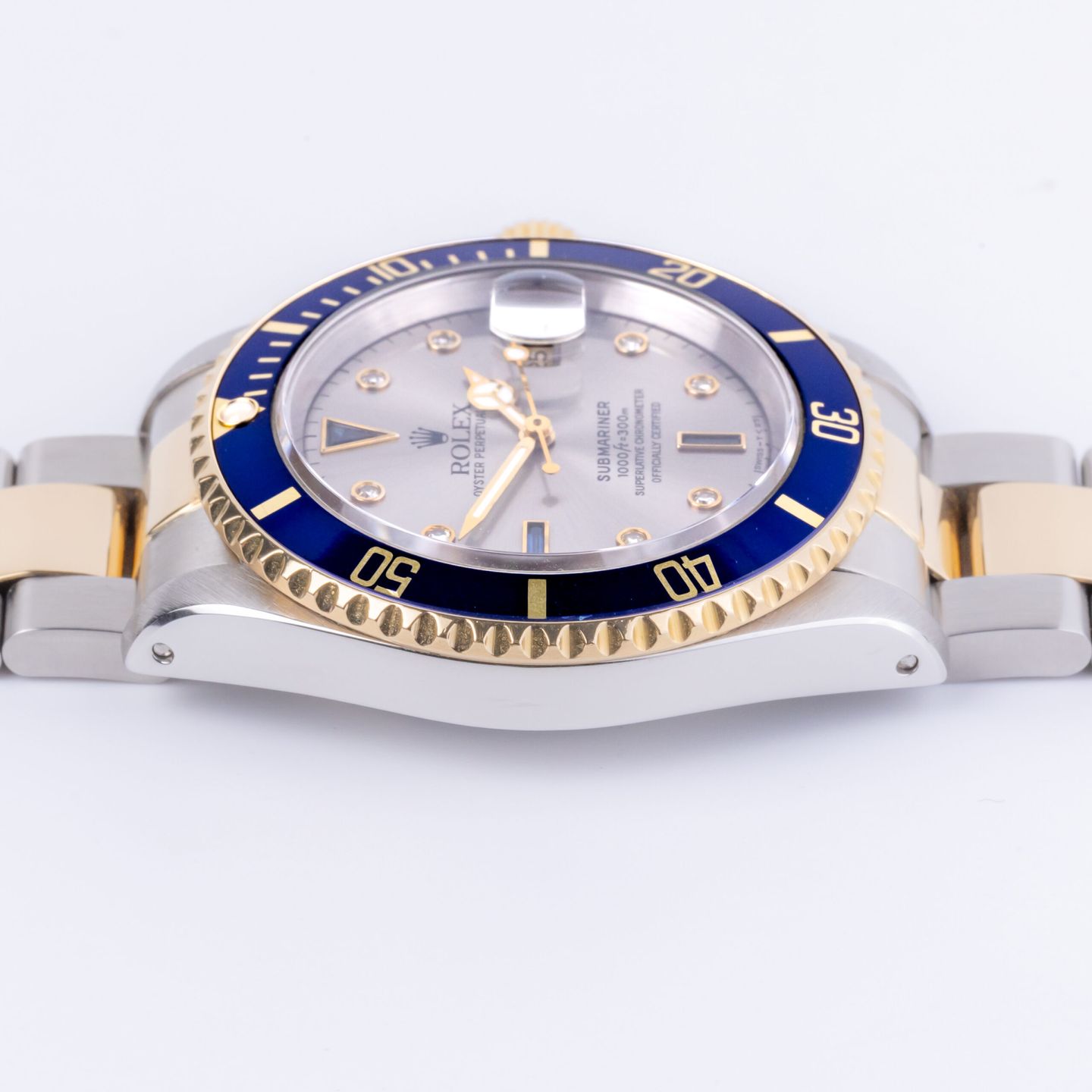 Rolex Submariner Date 16613 (1993) - Grey dial 40 mm Gold/Steel case (5/8)