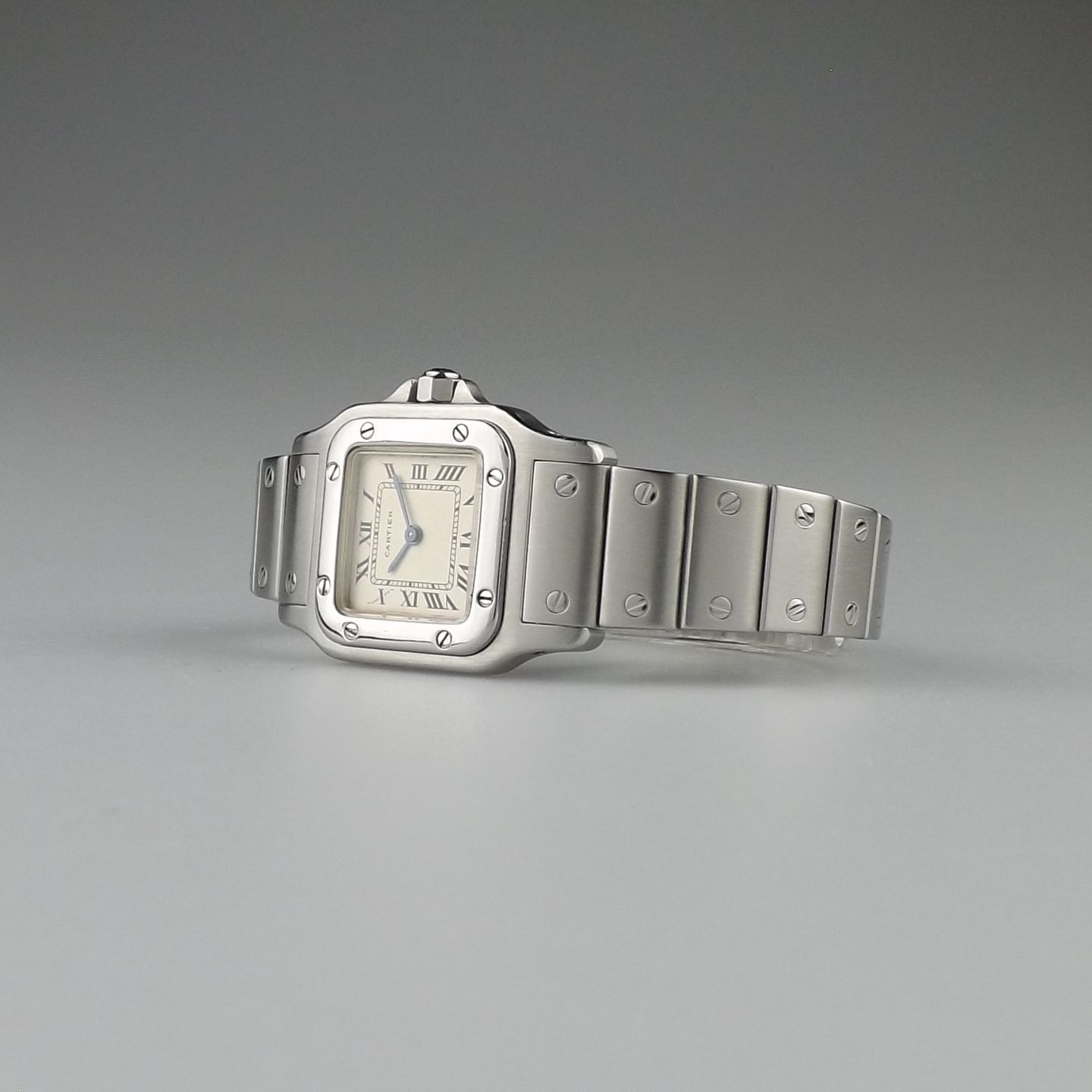 Cartier Santos 966930 (Unknown (random serial)) - White dial 25 mm Steel case (5/8)