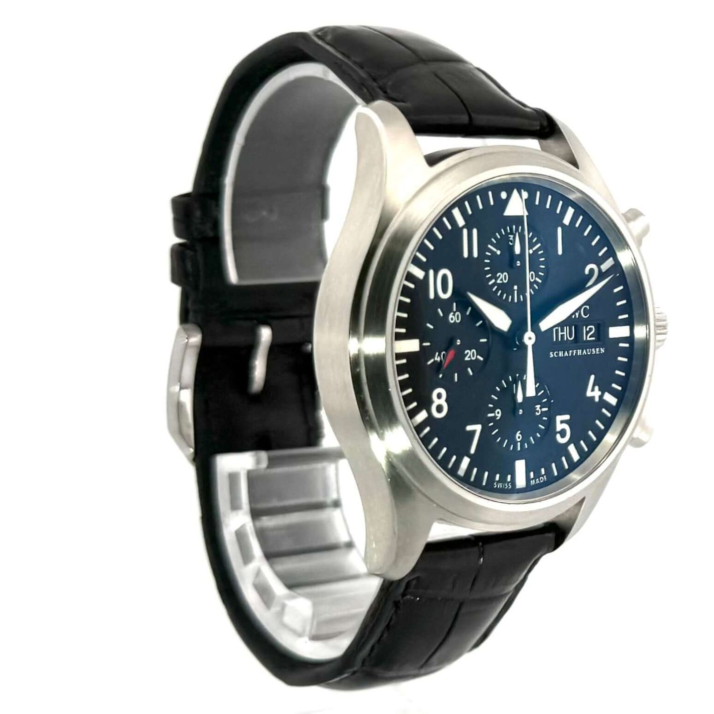 IWC Pilot Chronograph IW371701 (2009) - Zwart wijzerplaat 42mm Staal (4/8)