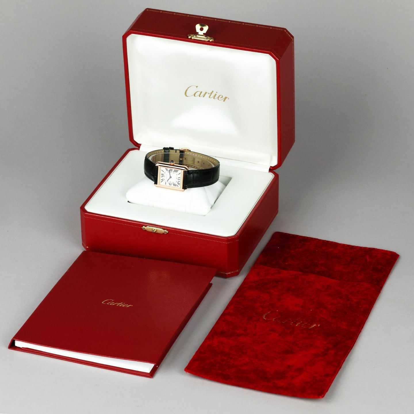 Cartier Tank Solo W5200024 (2019) - Zilver wijzerplaat 31mm Roségoud (8/8)