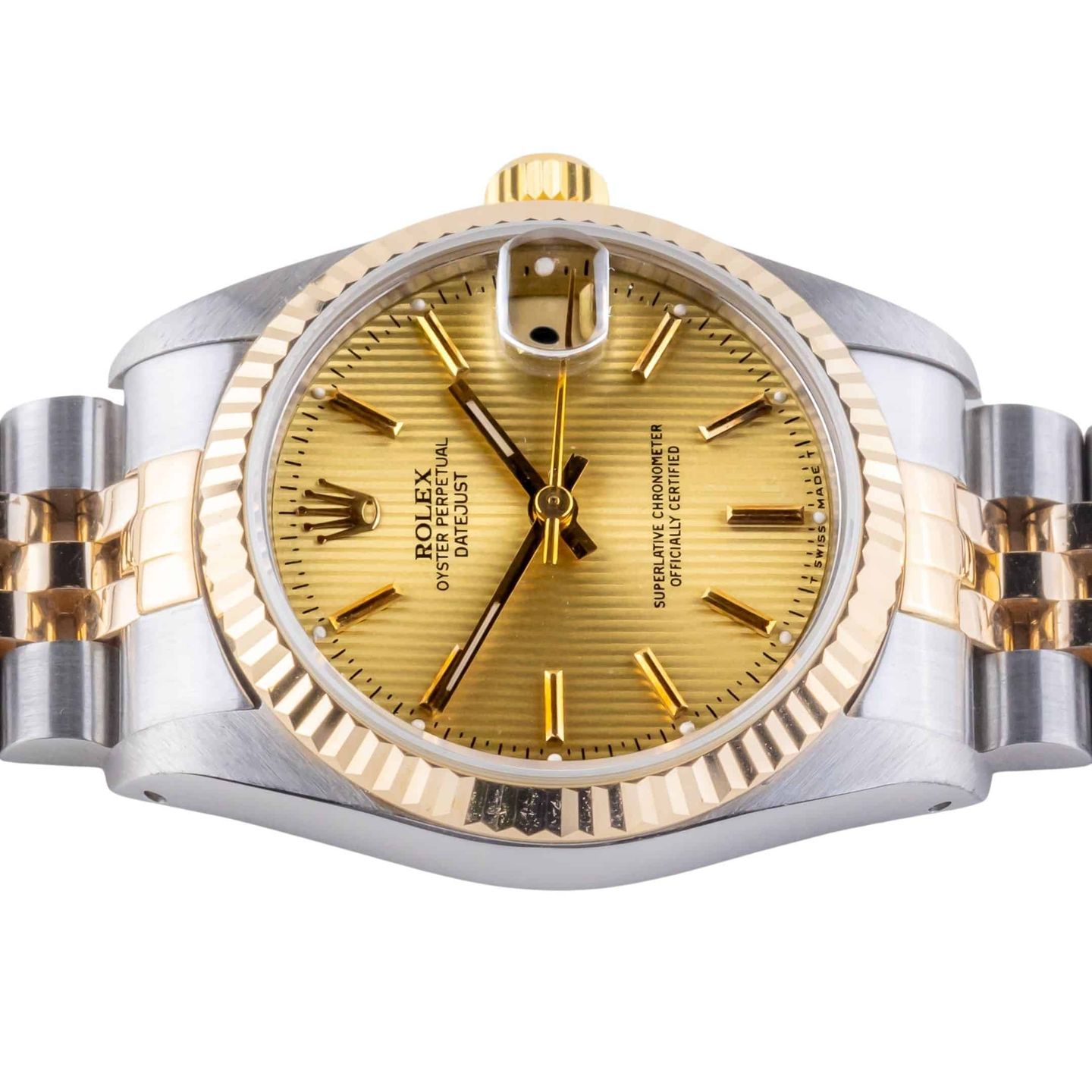 Rolex Datejust 31 68273 (1988) - Champagne dial 31 mm Gold/Steel case (5/8)