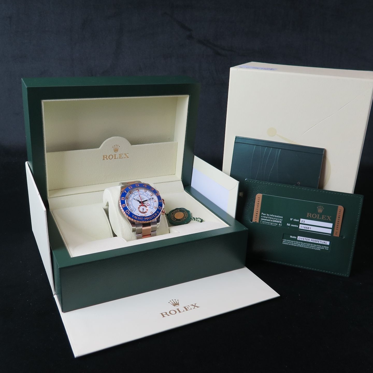 Rolex Yacht-Master II 116681 (2014) - White dial 44 mm Gold/Steel case (8/8)