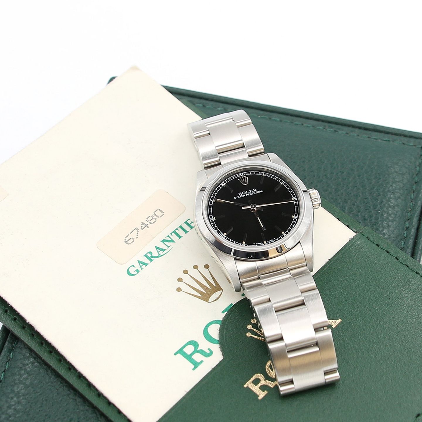 Rolex Oyster Perpetual 31 67480 (Unknown (random serial)) - Black dial 31 mm Steel case (2/8)