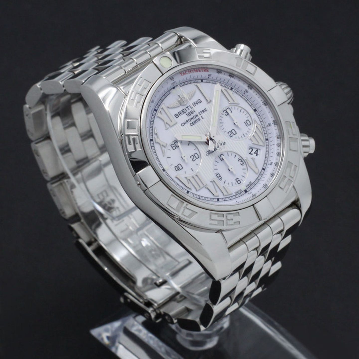 Breitling Chronomat 44 AB0110 (2010) - White dial 44 mm Steel case (4/7)