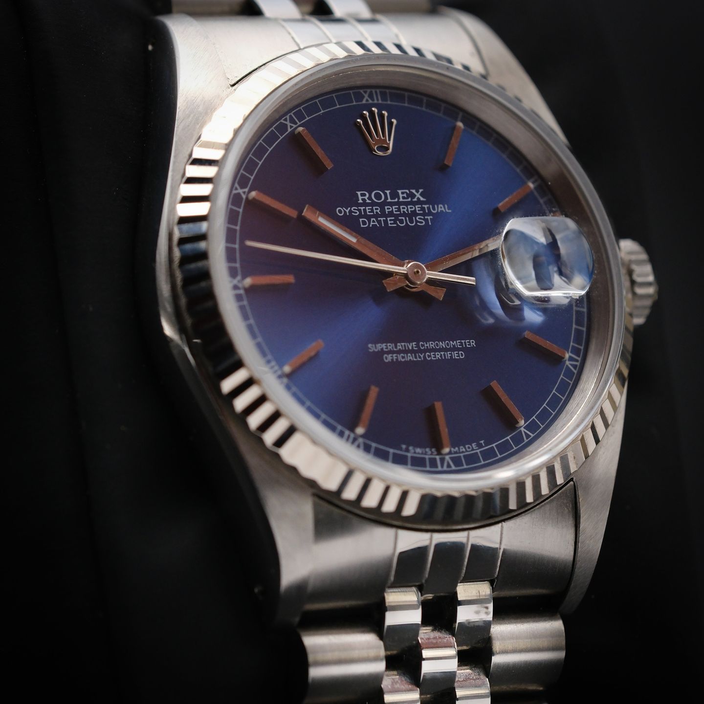 Rolex Datejust 36 16234 (1991) - Blue dial 36 mm Steel case (15/15)