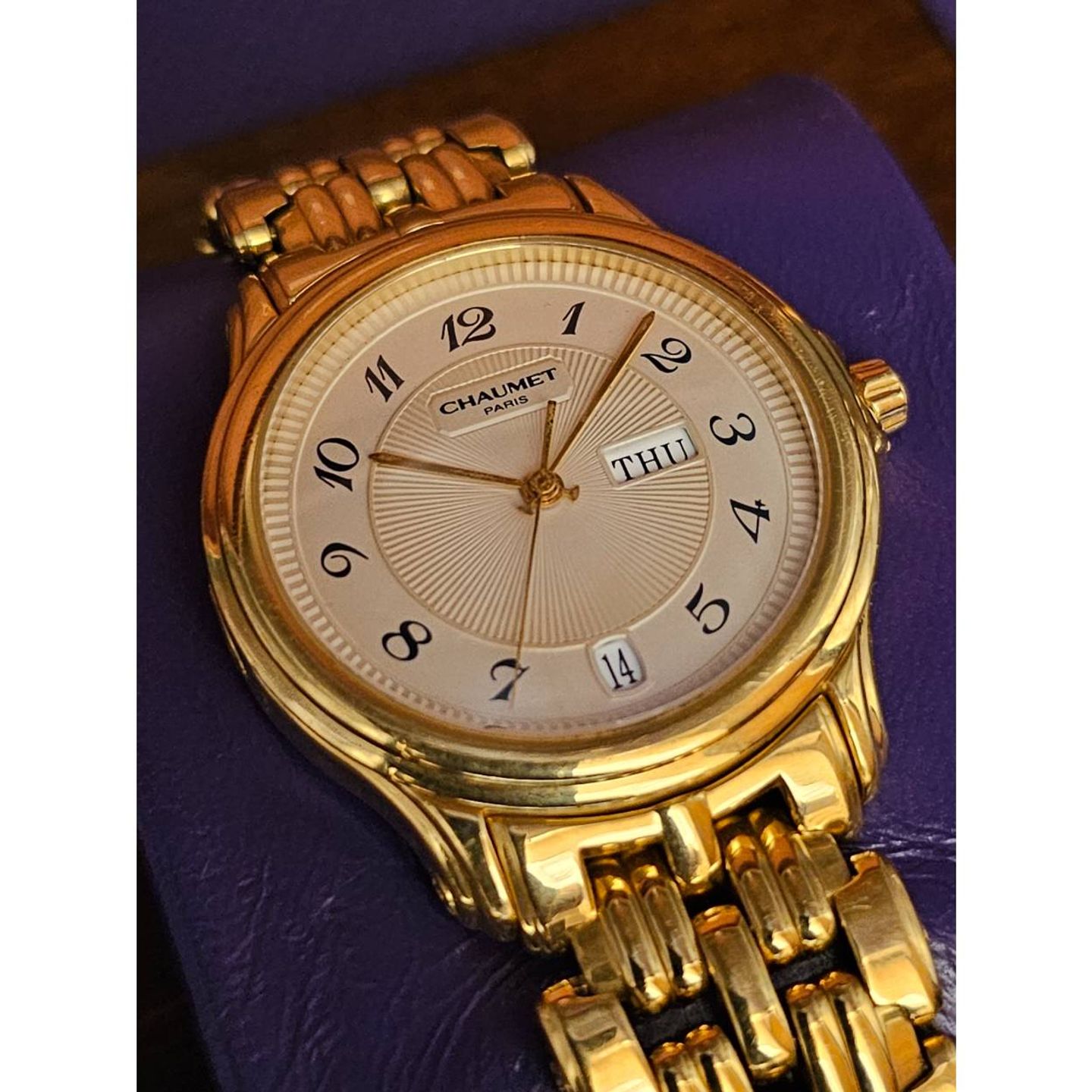 Chaumet Vintage Unknown (Unknown (random serial)) - White dial 35 mm Yellow Gold case (1/5)