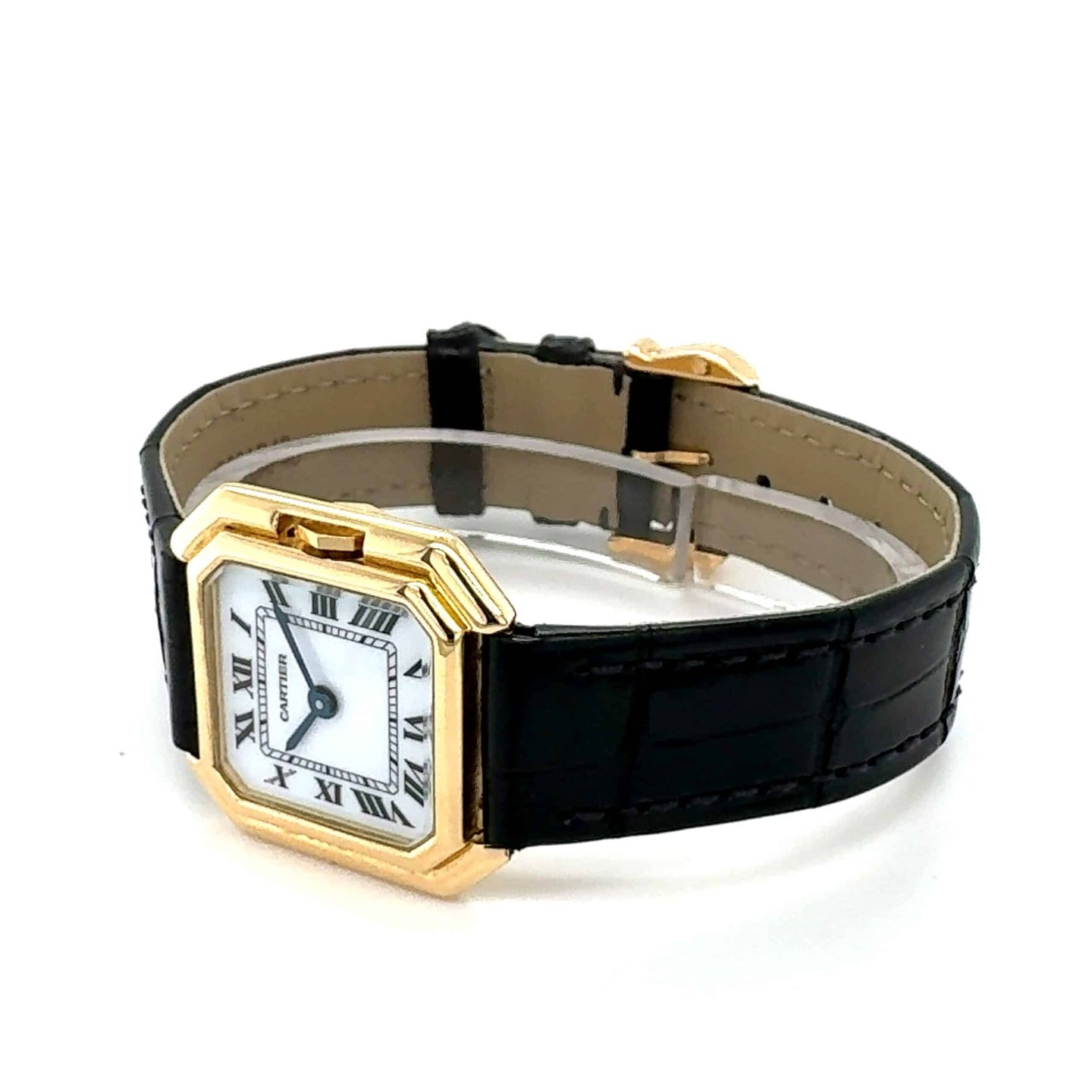 Cartier Vintage Cartier Ceinture (Onbekend (willekeurig serienummer)) - Wit wijzerplaat 25mm Geelgoud (5/8)