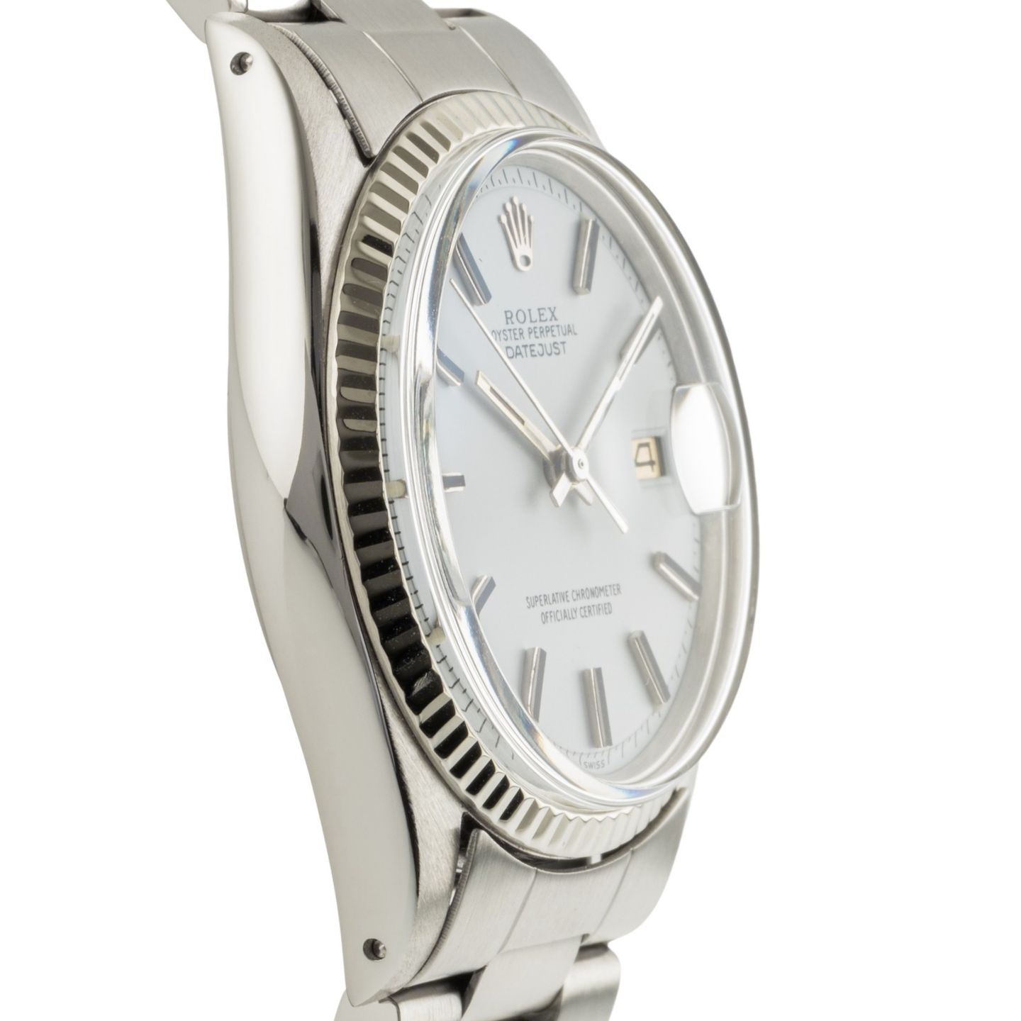 Rolex Datejust 1601 (1972) - White dial 36 mm White Gold case (7/8)