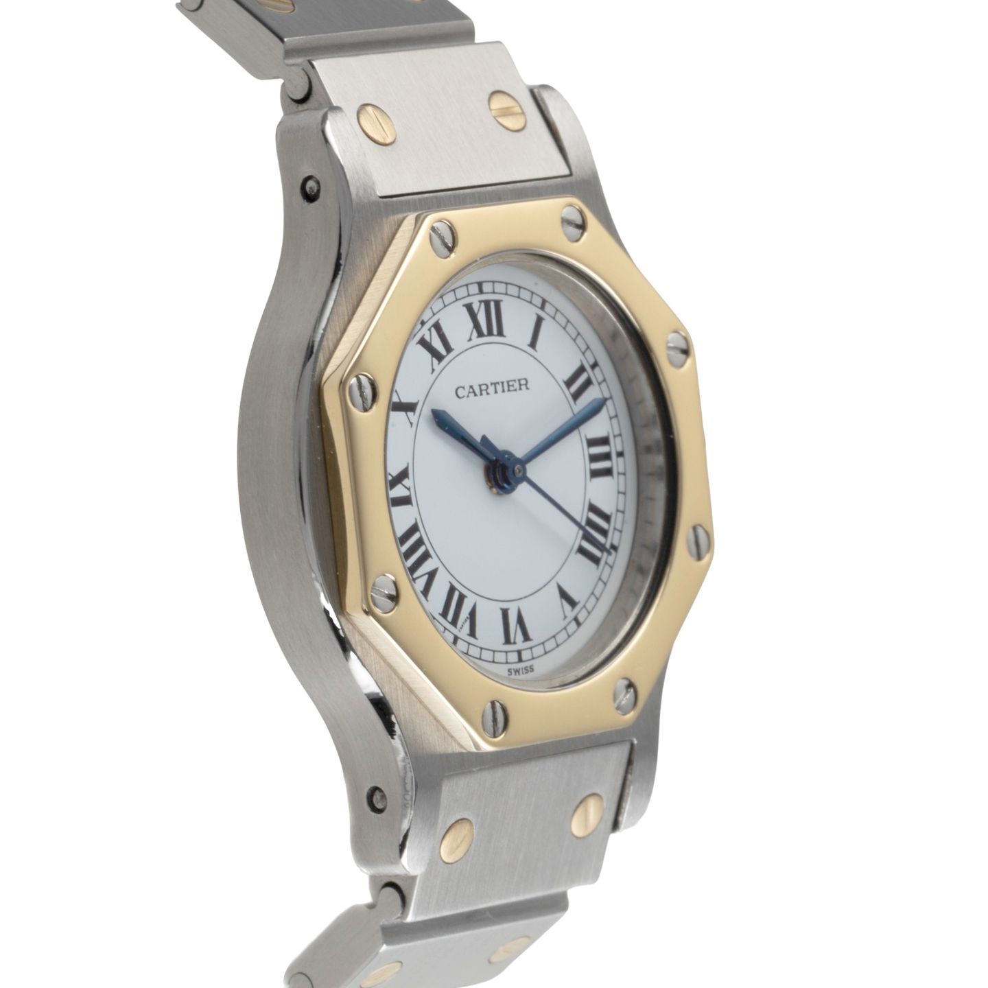 Cartier Santos 0907 (1990) - 25mm Goud/Staal (7/8)