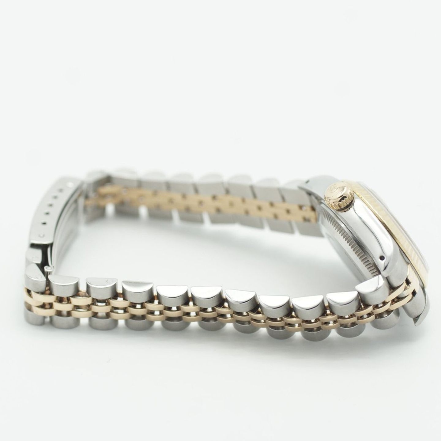 Rolex Lady-Datejust 69173 (1987) - Champagne dial 26 mm Gold/Steel case (6/8)