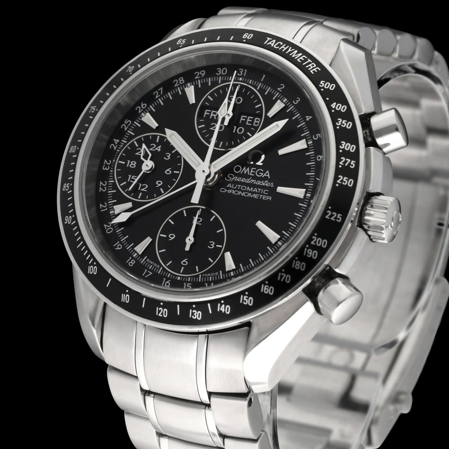 Omega Speedmaster Day Date 3220.50.00 (2007) - Black dial 40 mm Steel case (7/8)