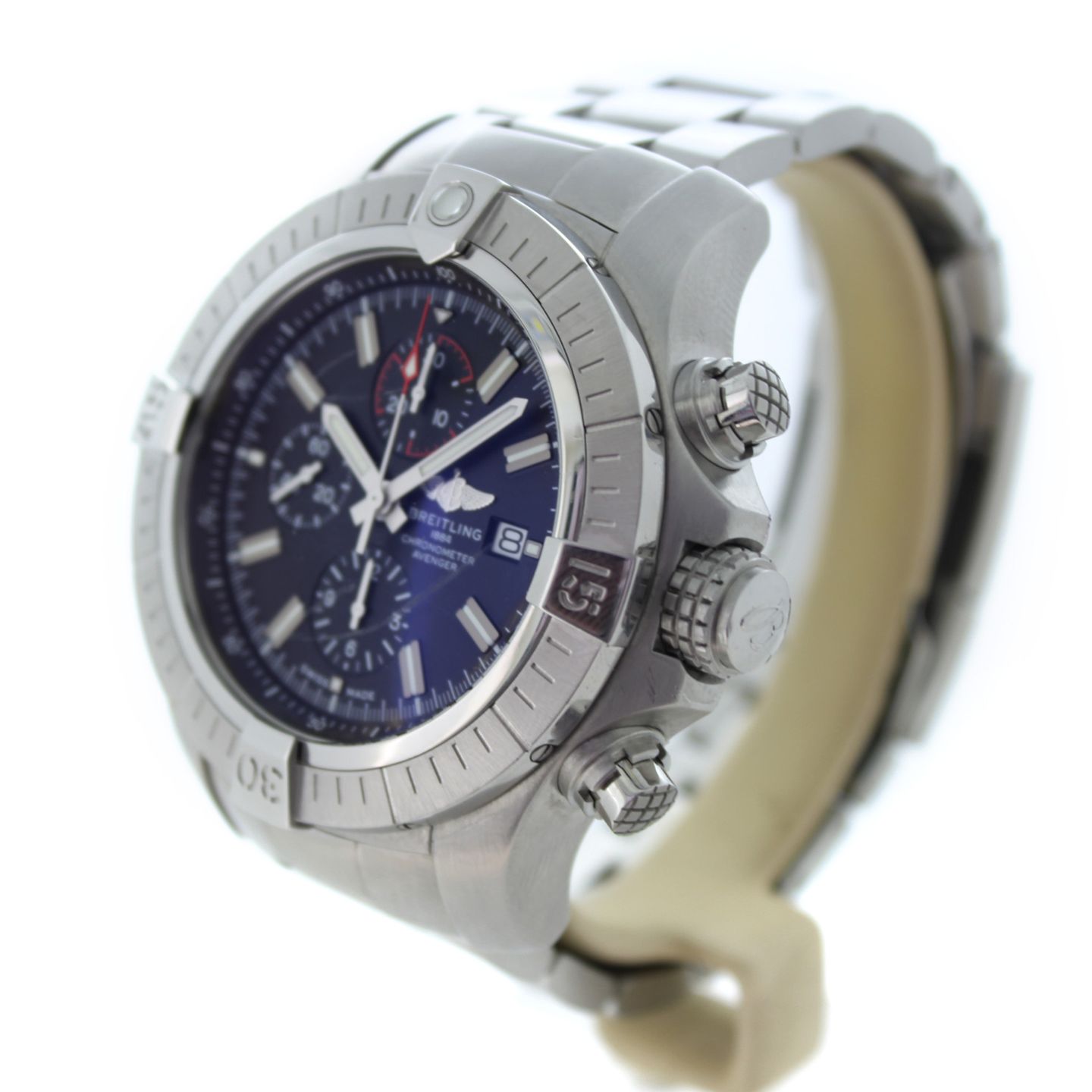 Breitling Super Avenger A13375101B1A1 (2023) - Zwart wijzerplaat 48mm Staal (7/14)