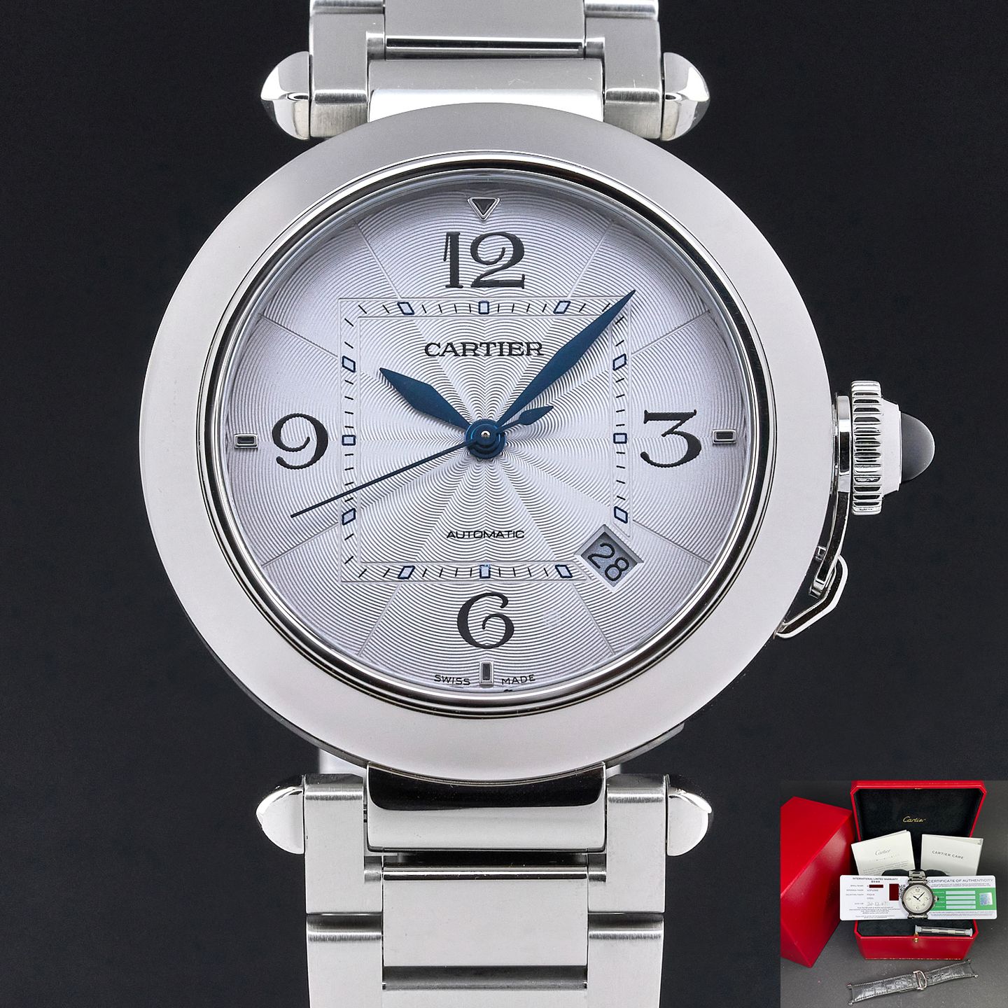 Cartier Pasha WSPA0009 (2020) - Zilver wijzerplaat 41mm Staal (1/8)