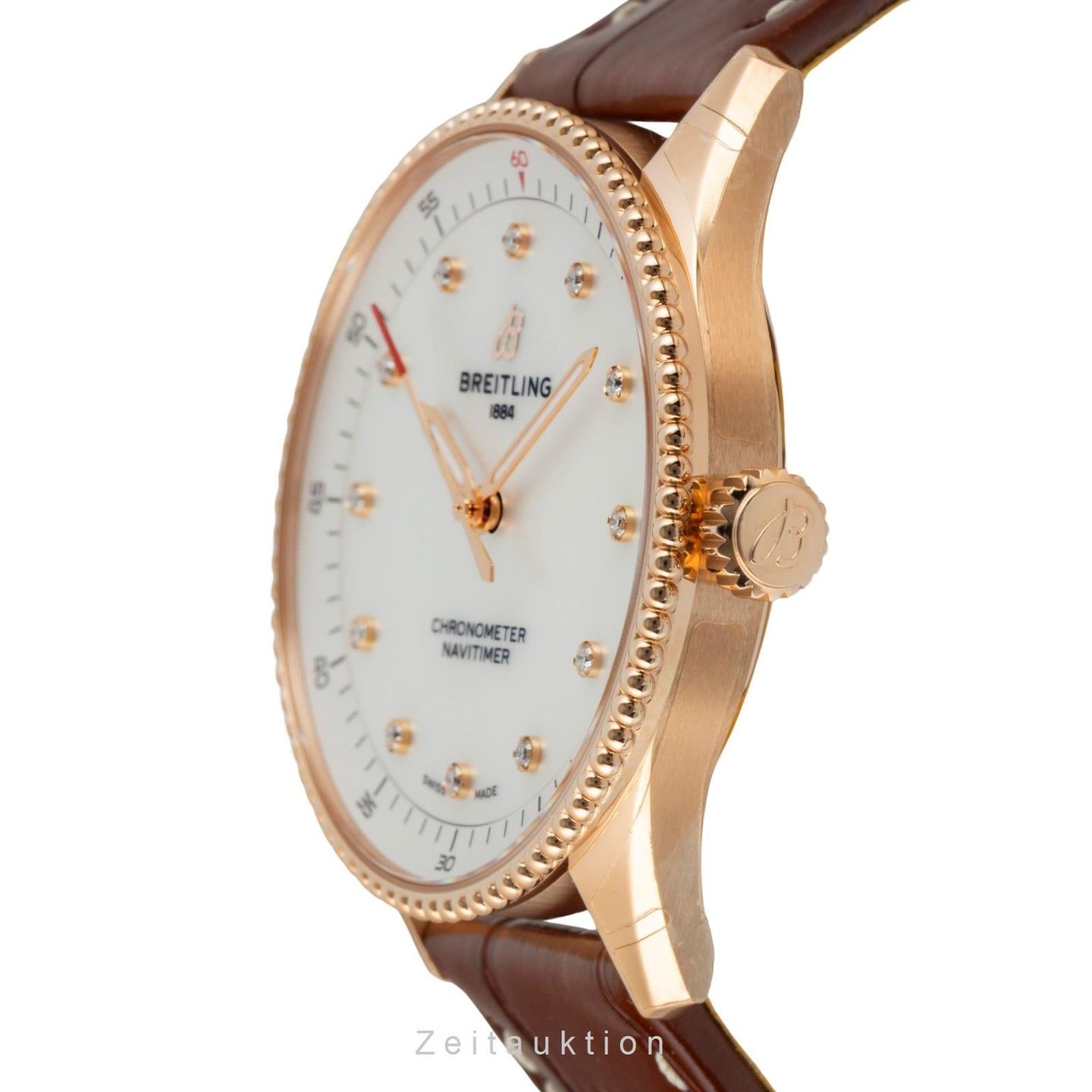 Breitling Navitimer R77320E61A1P1 (Unknown (random serial)) - White dial 32 mm Rose Gold case (5/8)