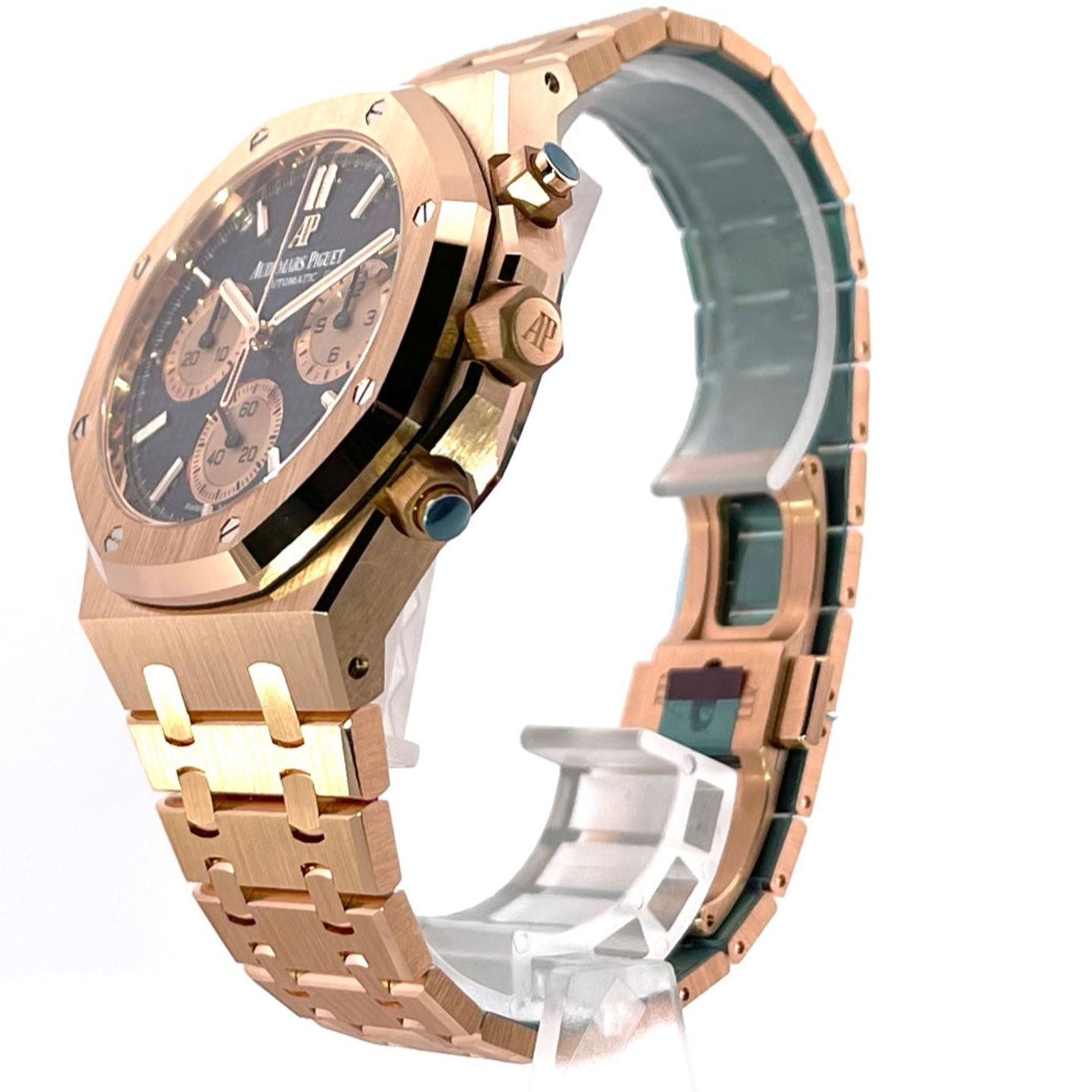 Audemars Piguet Royal Oak Chronograph 26239OR.OO.1220OR.01 (2021) - Blue dial 41 mm Rose Gold case (2/7)