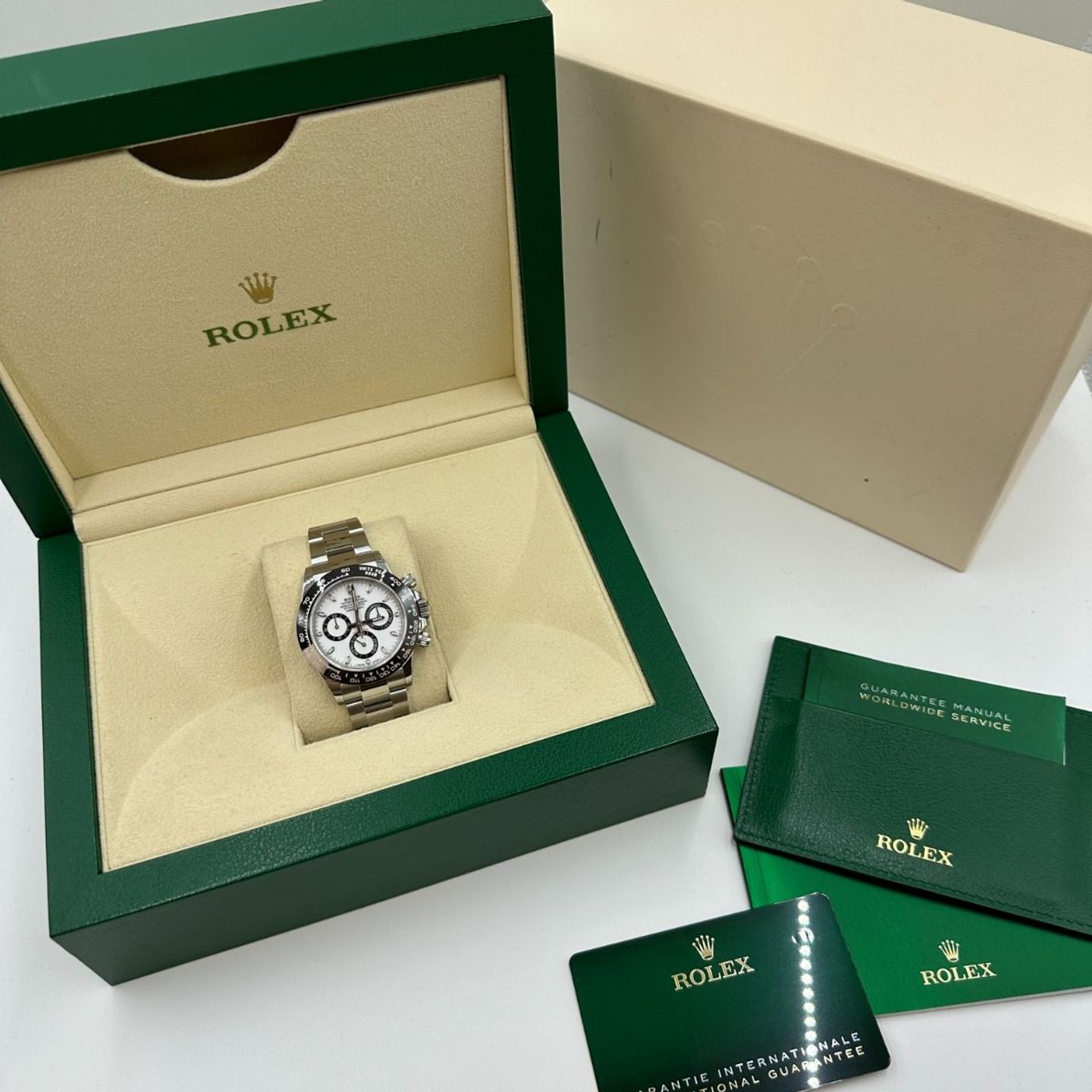 Rolex Daytona 116500LN (Onbekend (willekeurig serienummer)) - Wit wijzerplaat 40mm Staal (2/8)