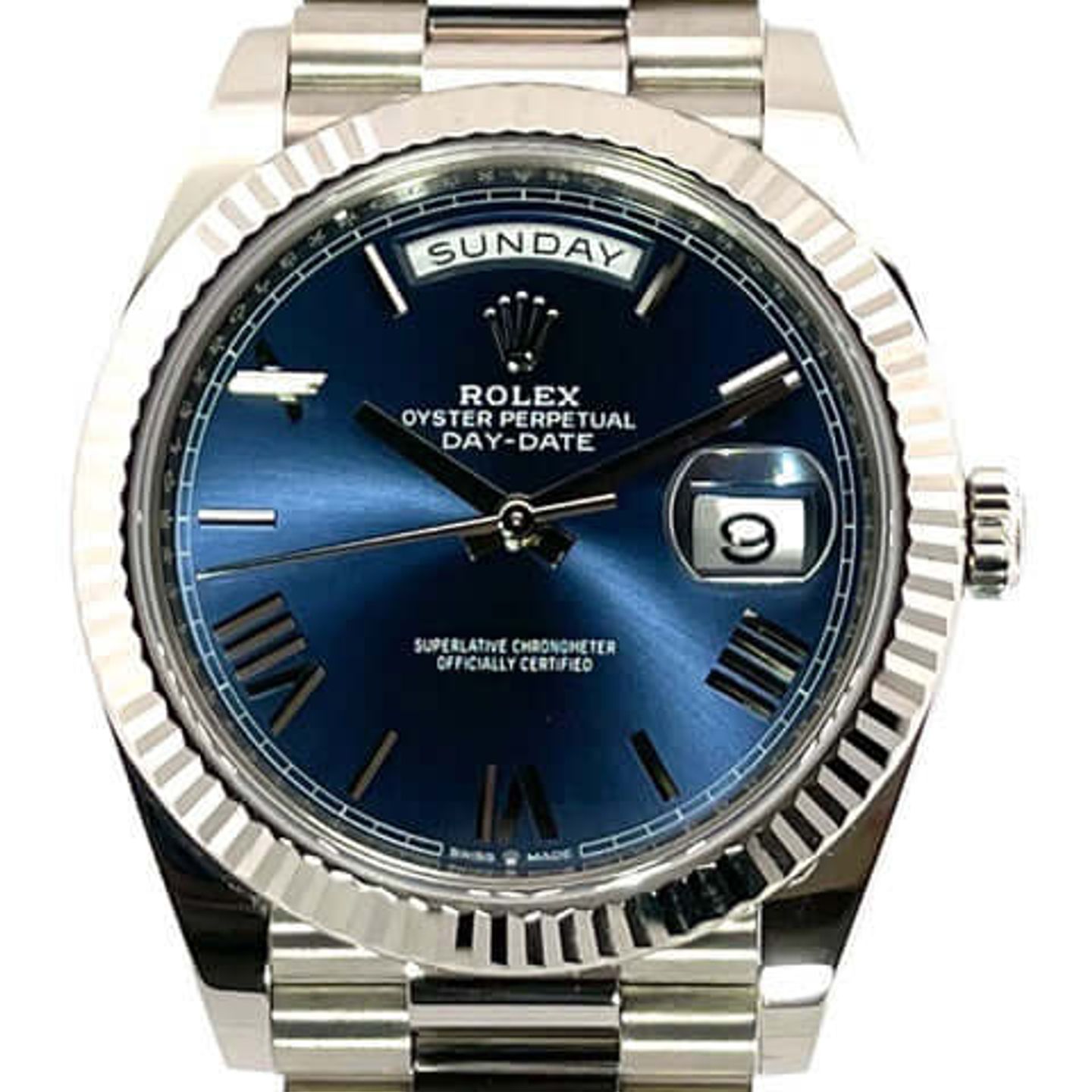 Rolex Day-Date 40 228239 (2025) - Blue dial 40 mm White Gold case (1/8)