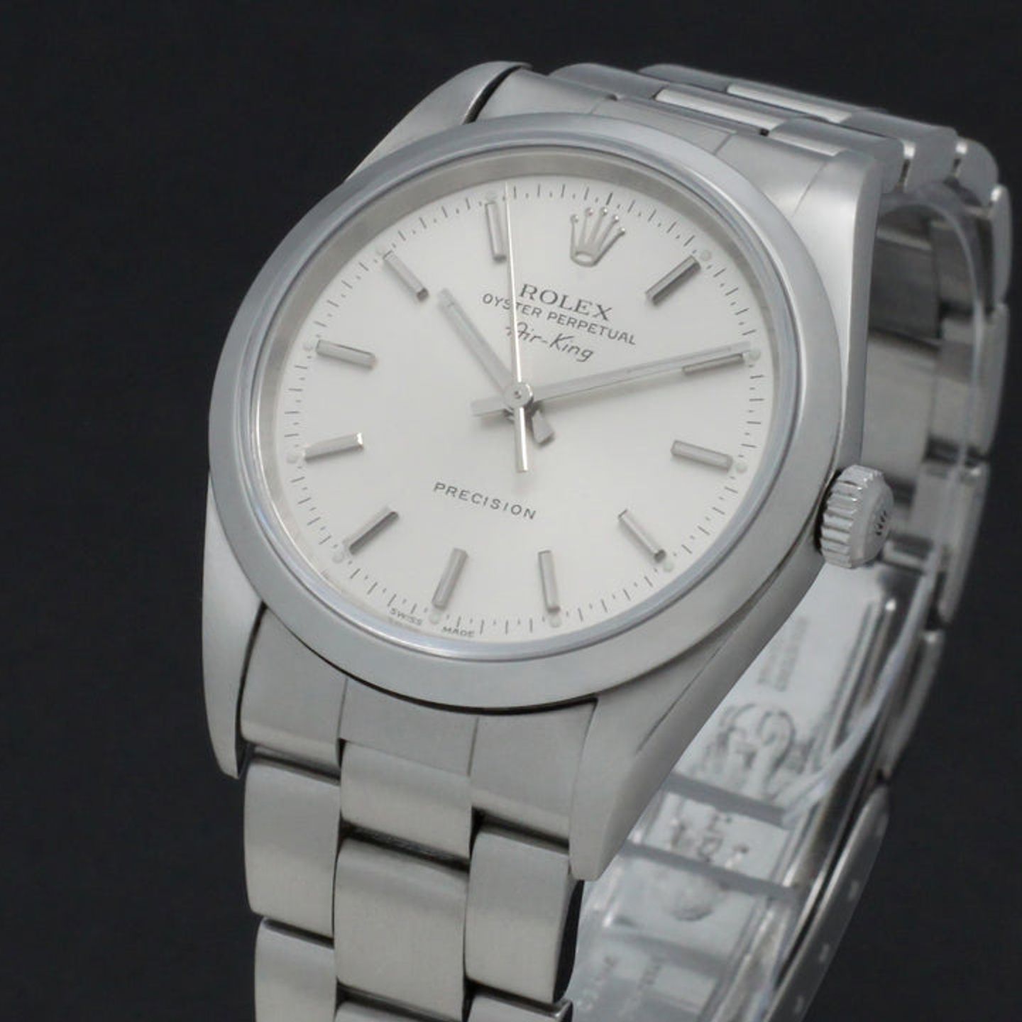 Rolex Air-King 14000 (1999) - Silver dial 34 mm Steel case (6/7)