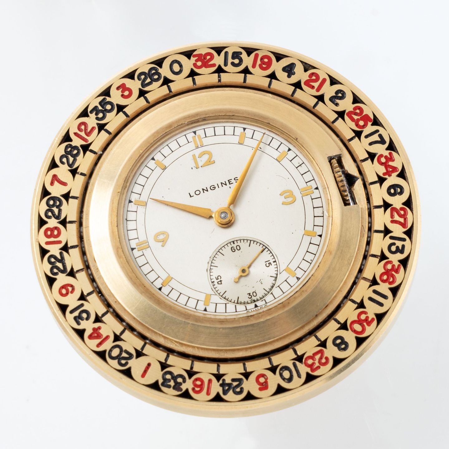 Longines Pocket watch Unknown (Unknown (random serial)) - Silver dial 41 mm Yellow Gold case (3/8)