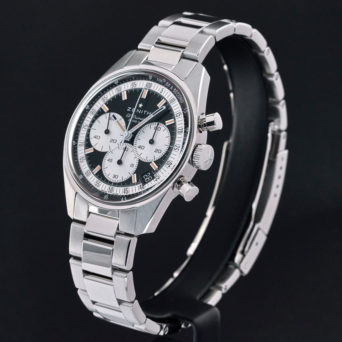 Zenith El Primero Chronomaster 03.3200.3600/21.M3200 (Unknown (random serial)) - Black dial 38 mm Steel case (3/6)