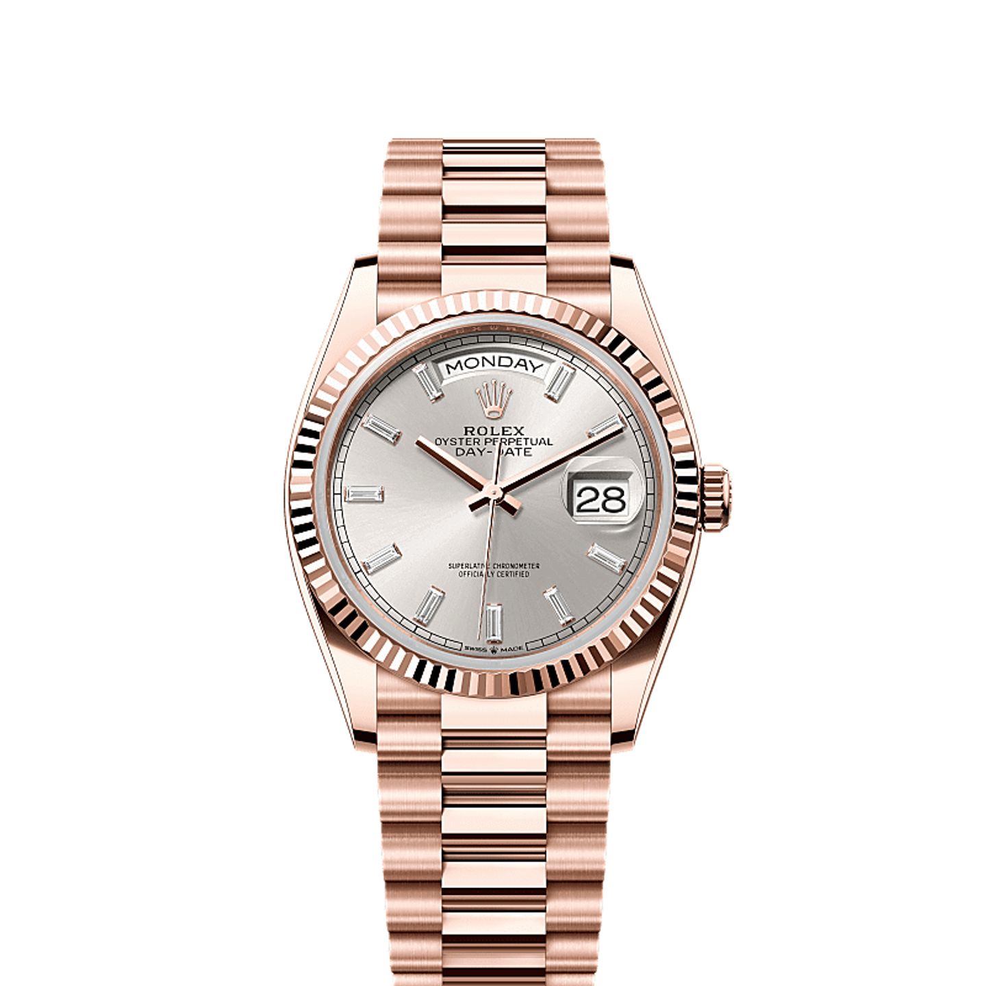 Rolex Day-Date 36 128235 (2025) - Zilver wijzerplaat 36mm Roségoud (1/1)