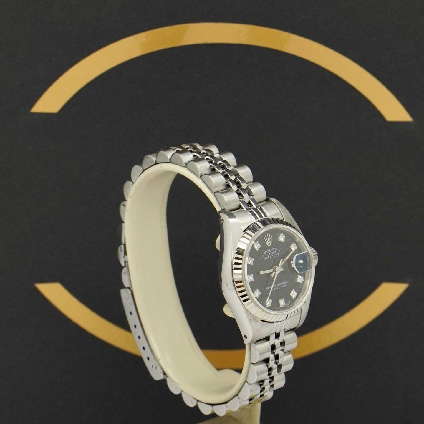 Rolex Lady-Datejust 69174 (1992) - Zwart wijzerplaat 26mm Staal (3/7)