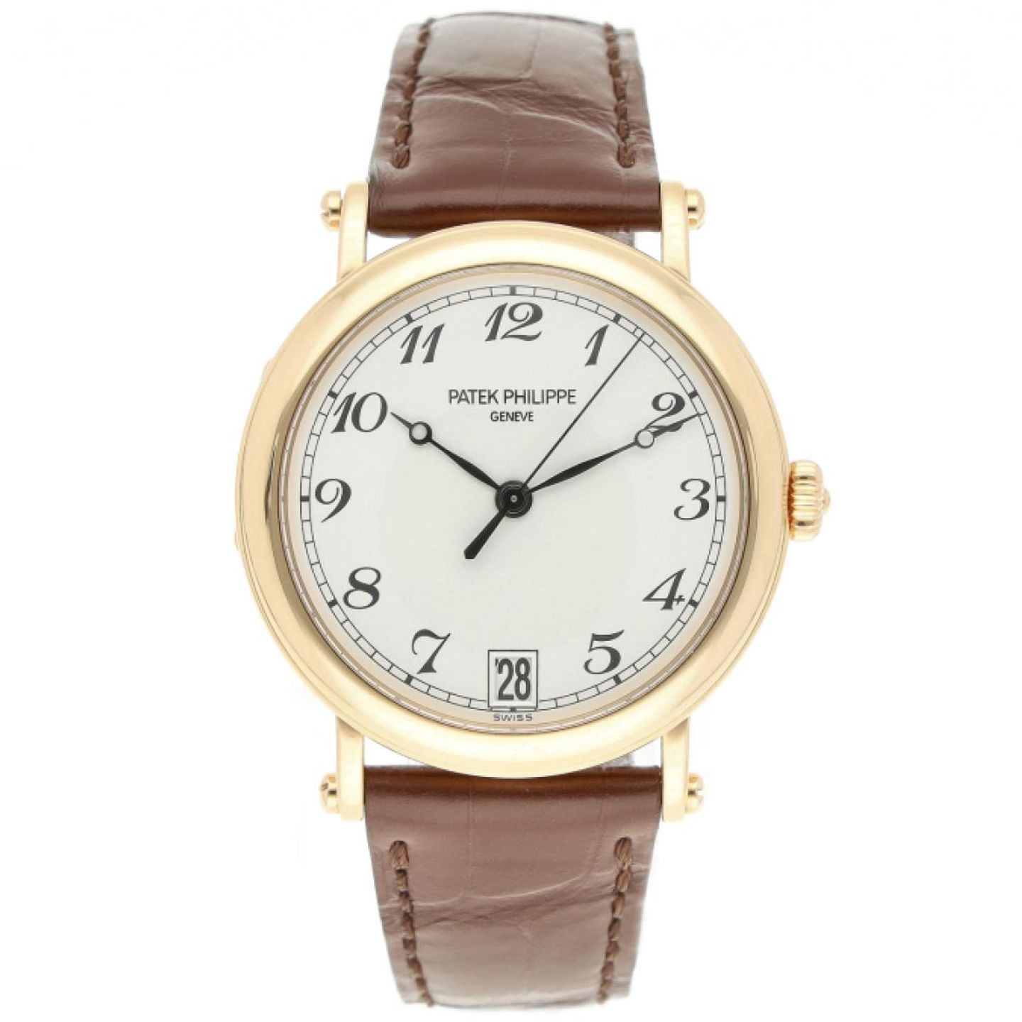 Patek Philippe Calatrava 5053R-001 (2003) - Champagne dial 35 mm Rose Gold case (1/8)