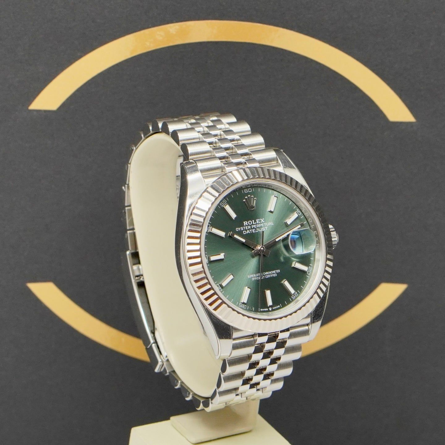 Rolex Datejust 41 126334 (2022) - Groen wijzerplaat 41mm Staal (3/7)