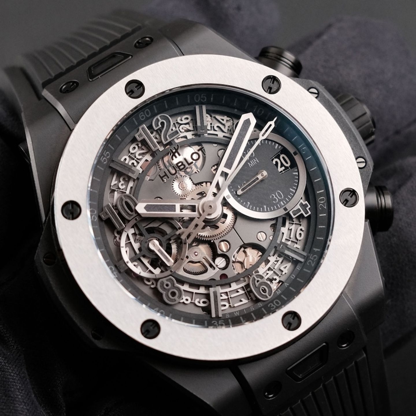 Hublot Big Bang Unico 441.CK.1140.NR.HEC24 (2024) - Transparant wijzerplaat 42mm Keramiek (5/8)