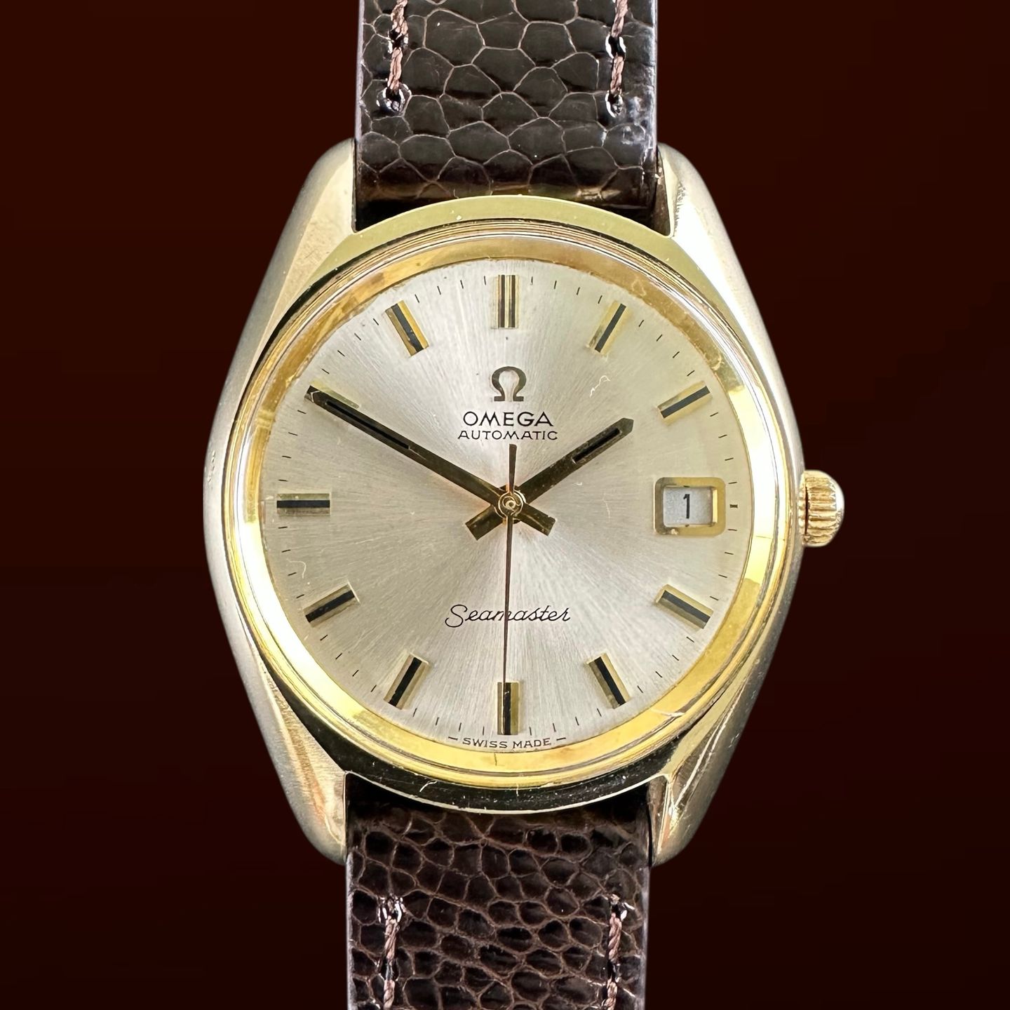 Omega Seamaster 166.067 (1969) - Wit wijzerplaat 36mm Goud/Staal (1/8)