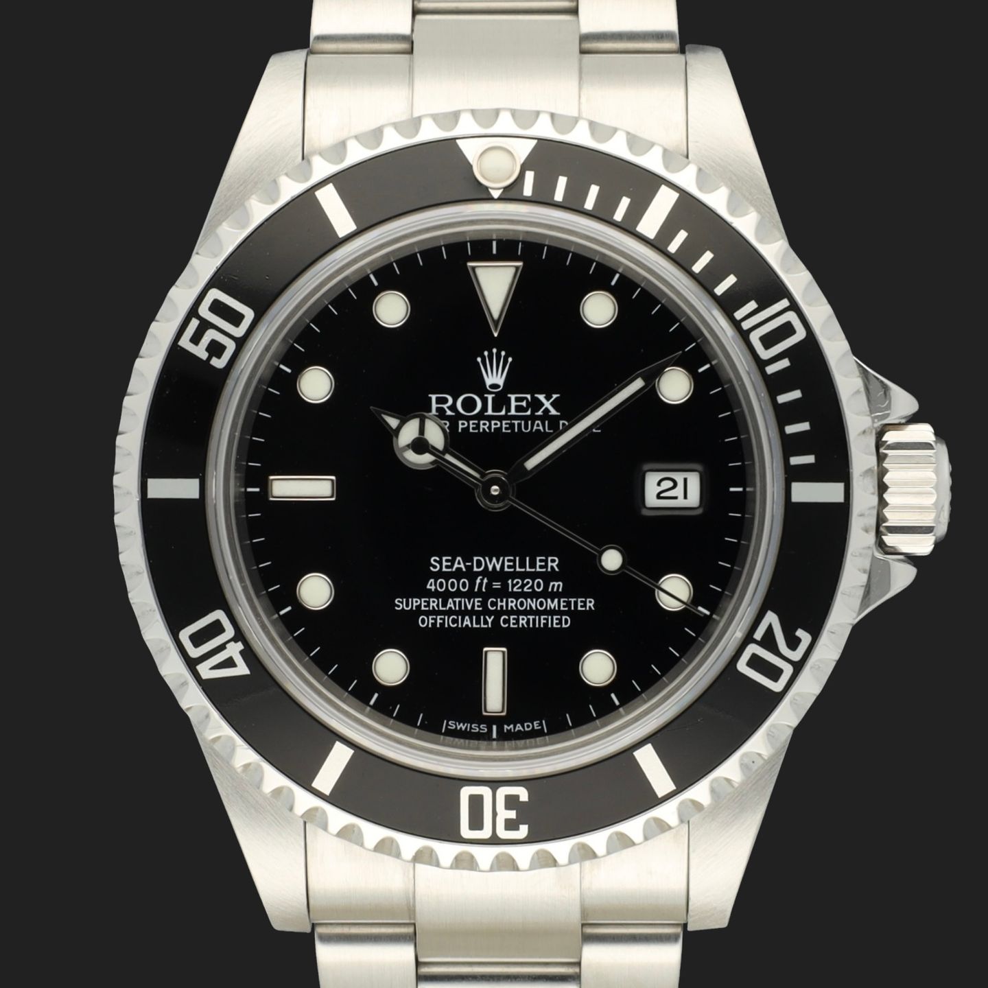 Rolex Sea-Dweller 4000 16600 (2006) - Black dial 40 mm Steel case (3/8)