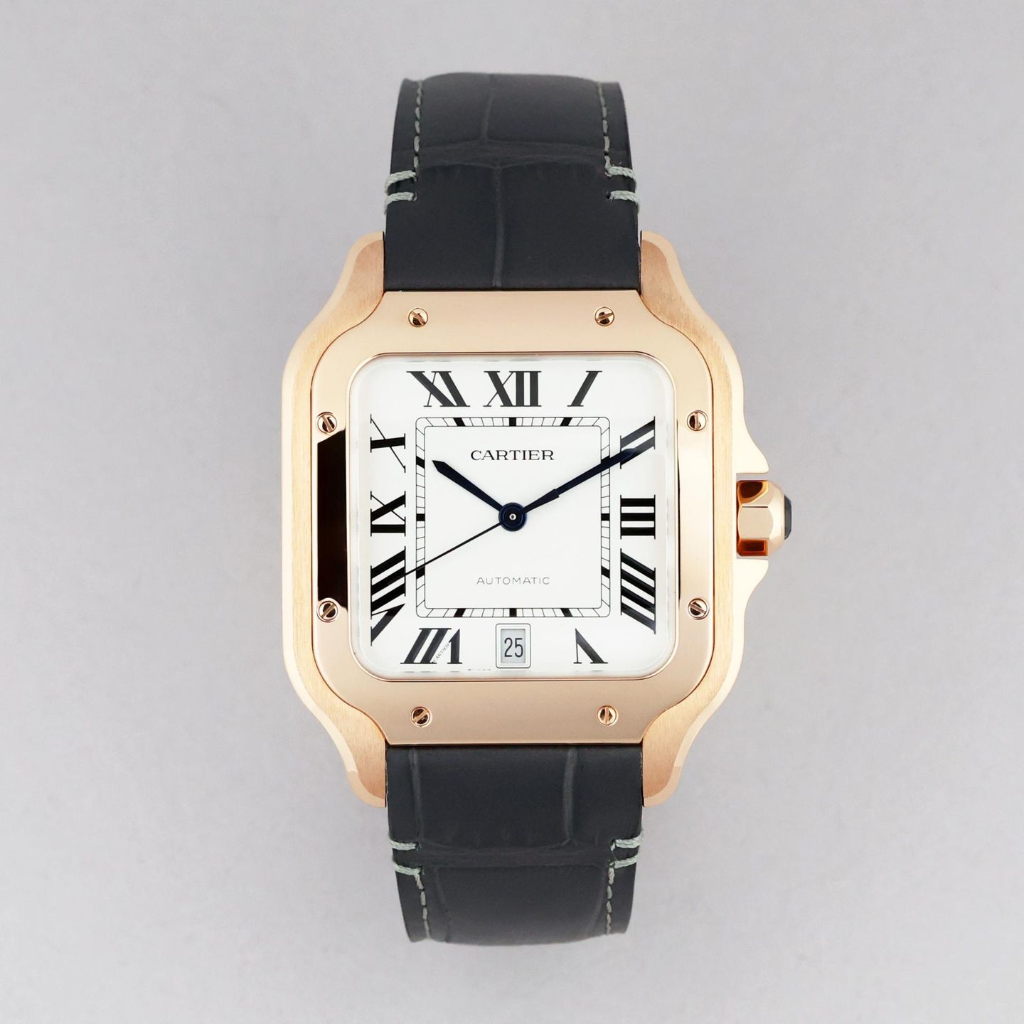 Cartier Santos WGSA0019 (2026) - Silver dial 39 mm Rose Gold case (1/8)