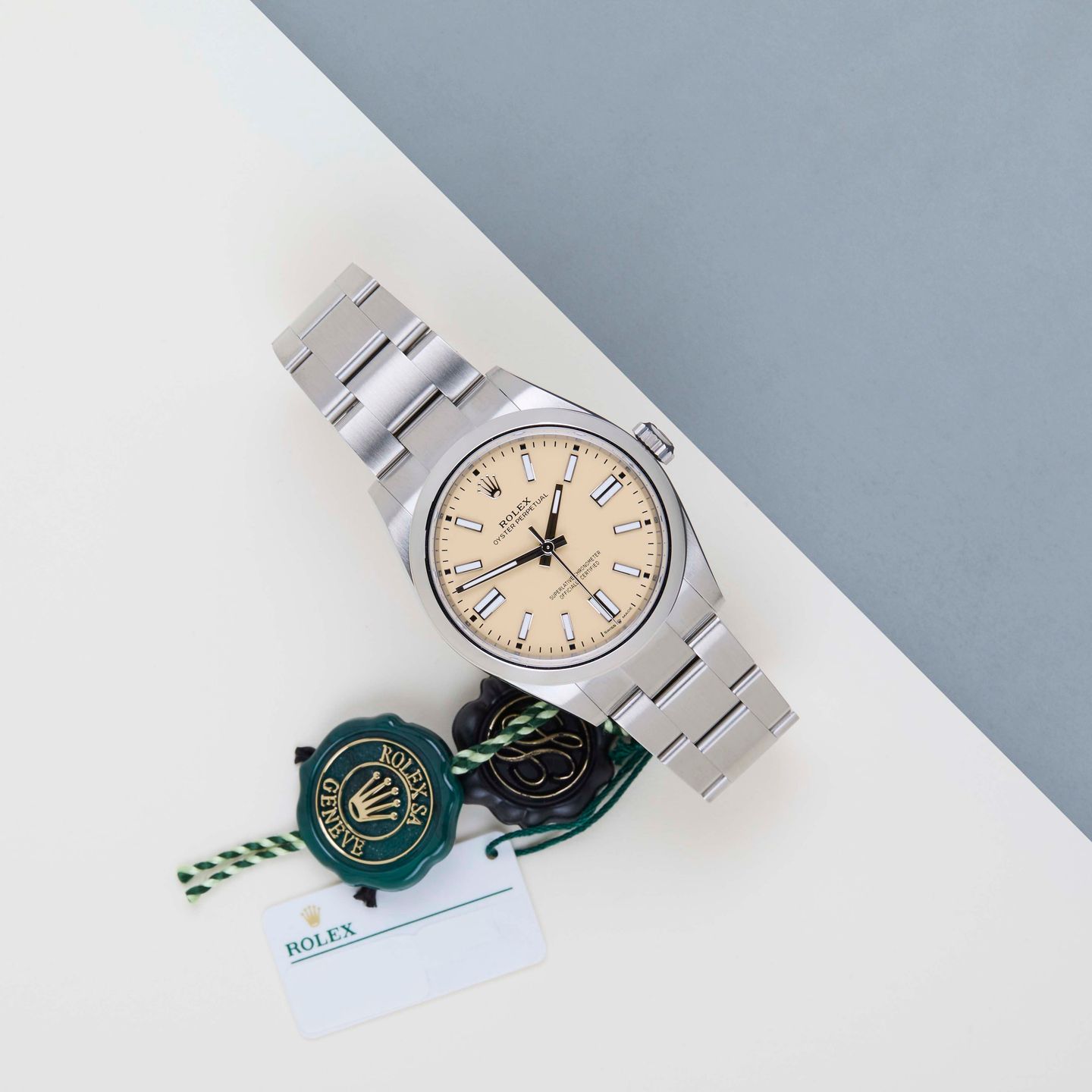 Rolex Oyster Perpetual 41 134300 (2026) - Beige wijzerplaat 41mm Staal (2/8)