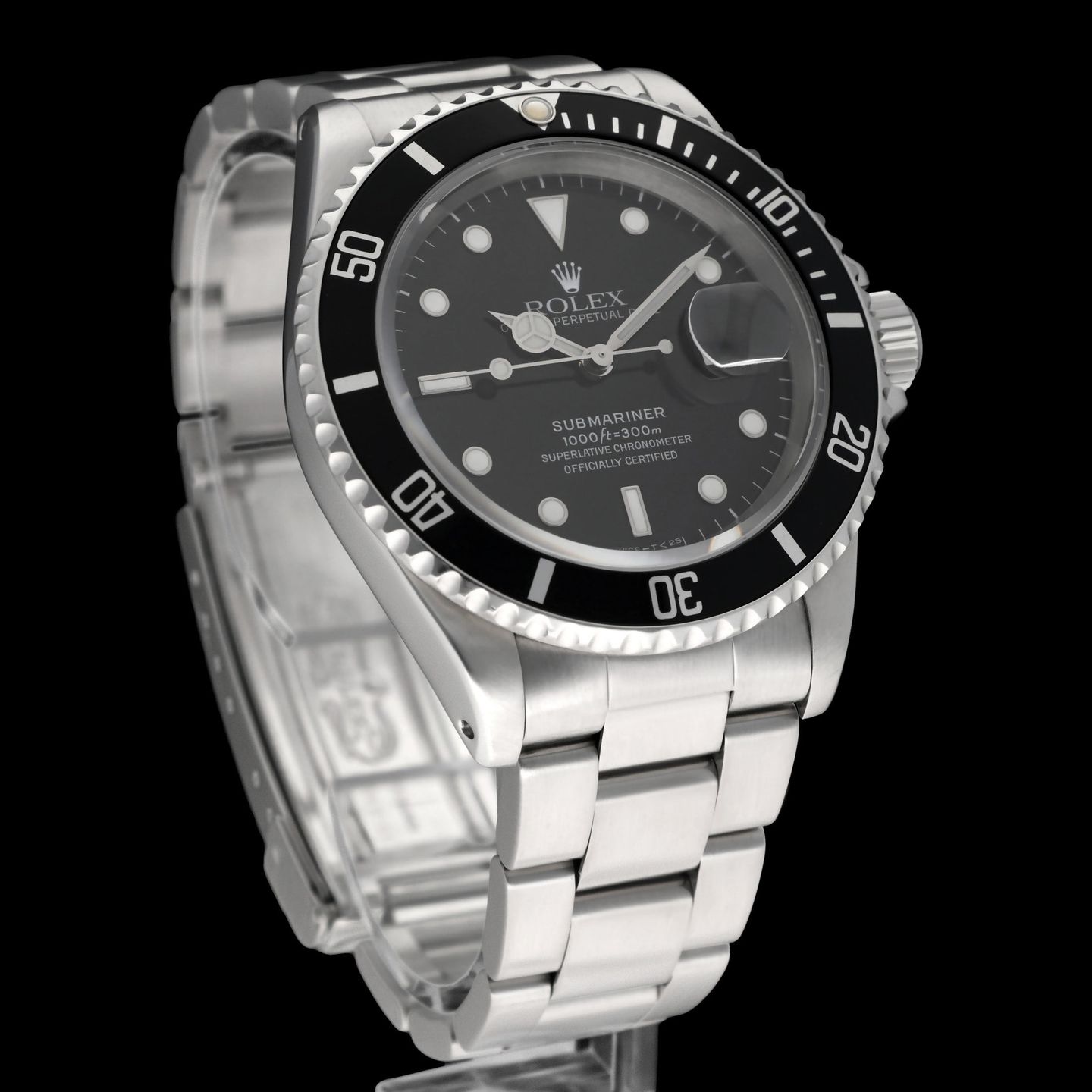 Rolex Submariner Date 16610 (1998) - Black dial 40 mm Steel case (4/8)
