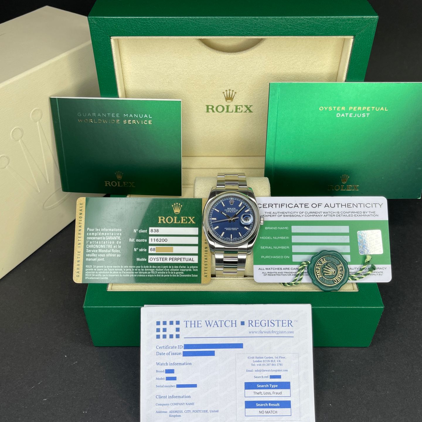 Rolex Datejust 36 116200 (2017) - Blauw wijzerplaat 36mm Staal (2/8)