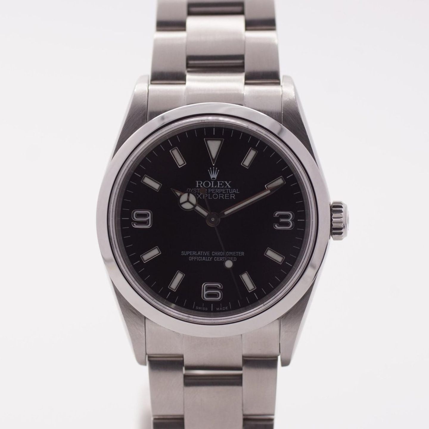 Rolex Explorer 114270 (2002) - Zwart wijzerplaat 36mm Staal (4/8)