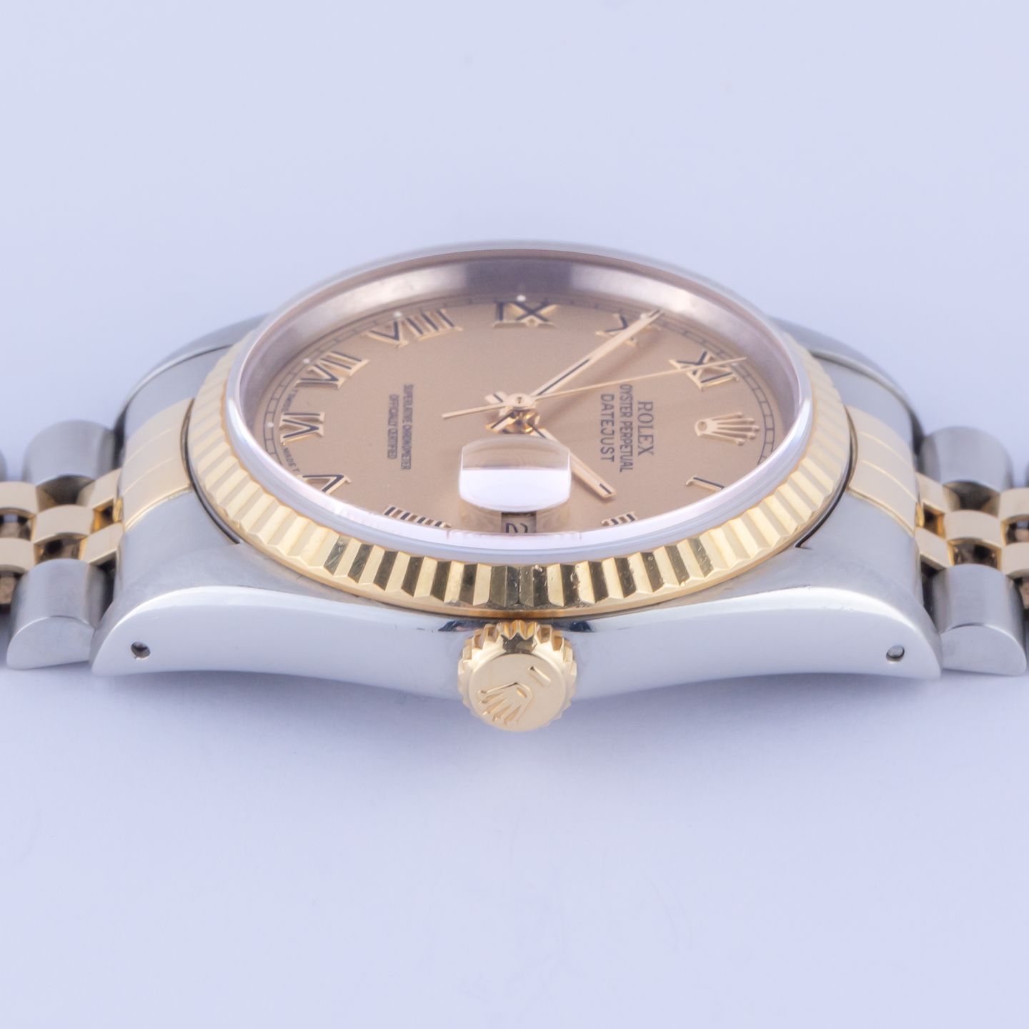 Rolex Datejust 36 16233 (1991) - Champagne dial 36 mm Gold/Steel case (6/7)