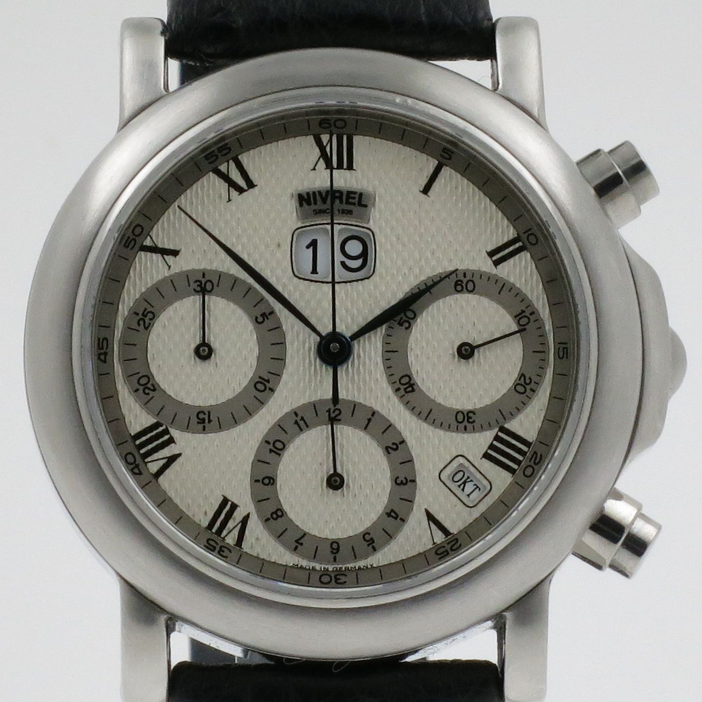 Nivrel Héritage N580.001 (2006) - White dial 38 mm Steel case (1/4)