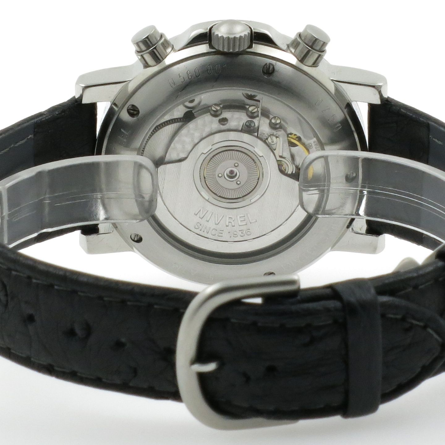 Nivrel Héritage N580.001 (2006) - Wit wijzerplaat 38mm Staal (3/4)